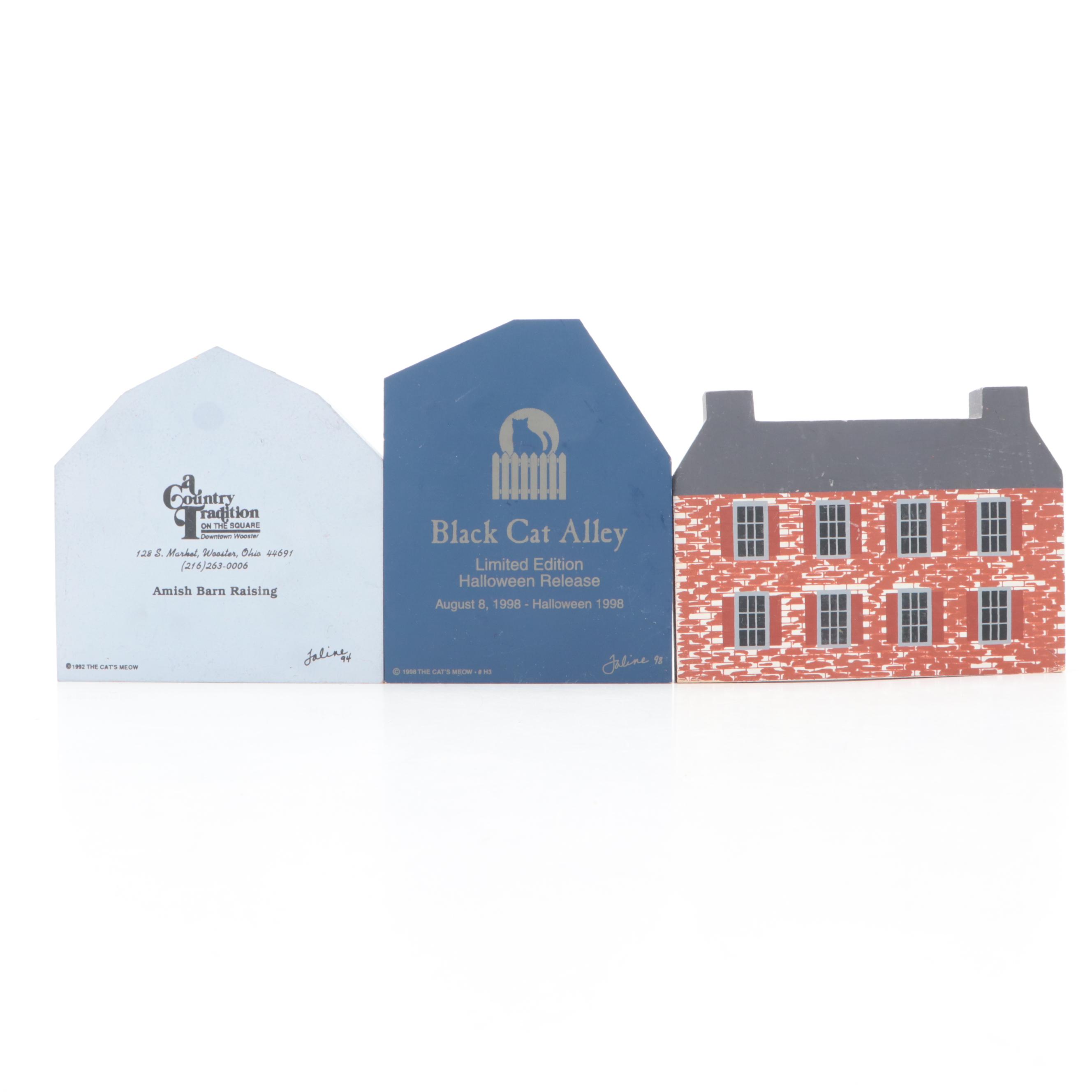 The Cat's Meow Wooden Buildings and Standees with Display Rack