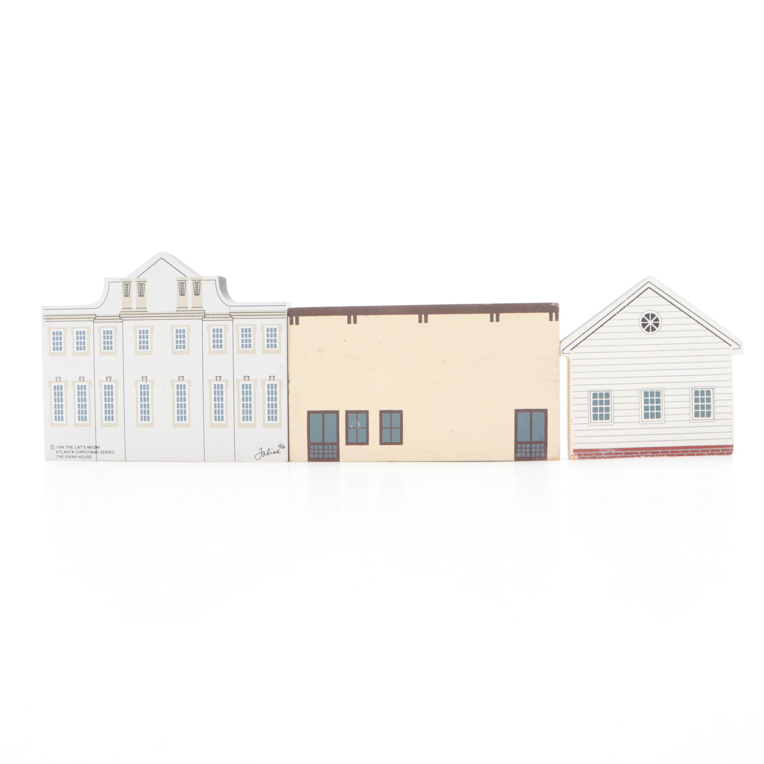 The Cat's Meow Wooden Buildings and Standees with Display Rack