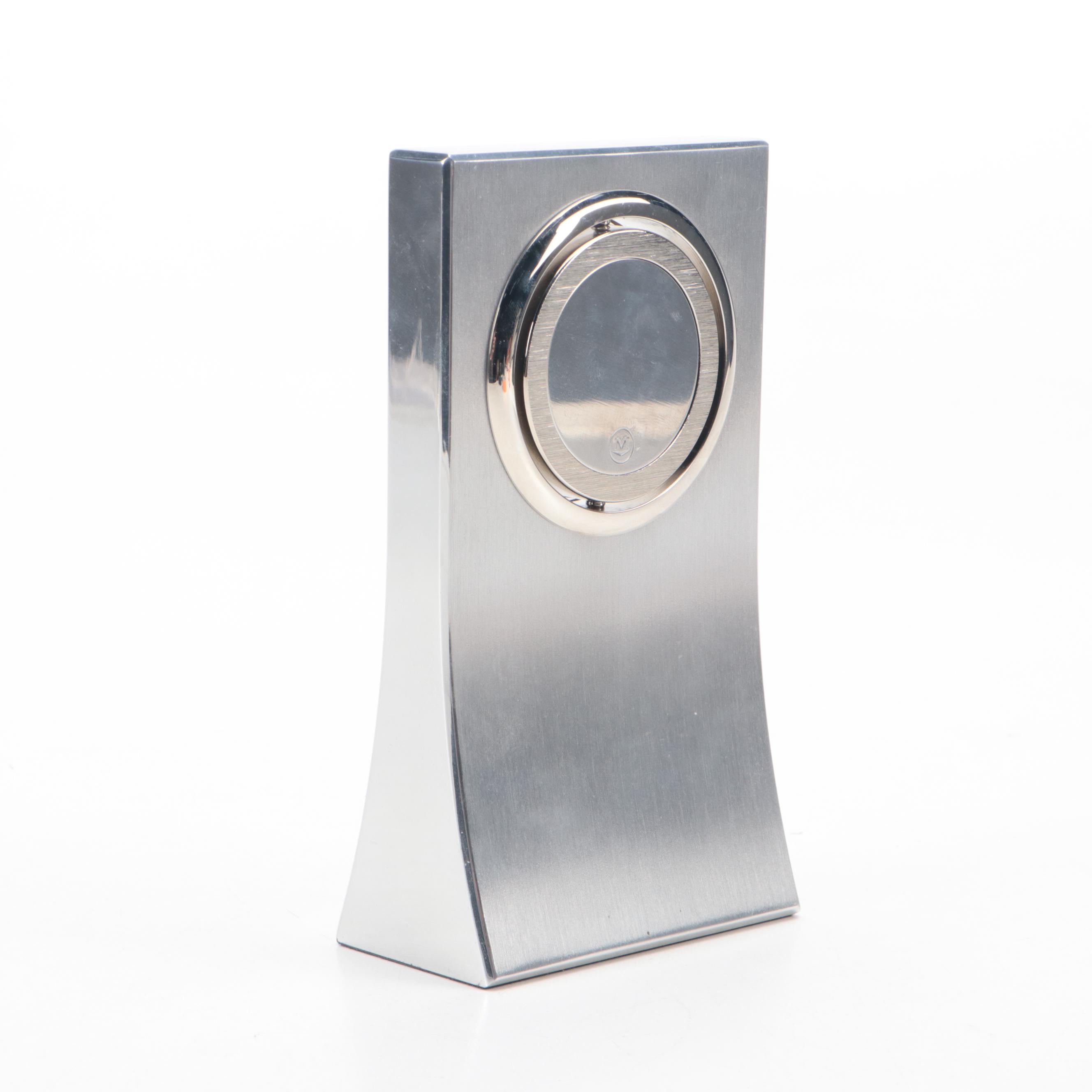 Movado Spinning Museum Dial in Aluminum Stand Desk Clock