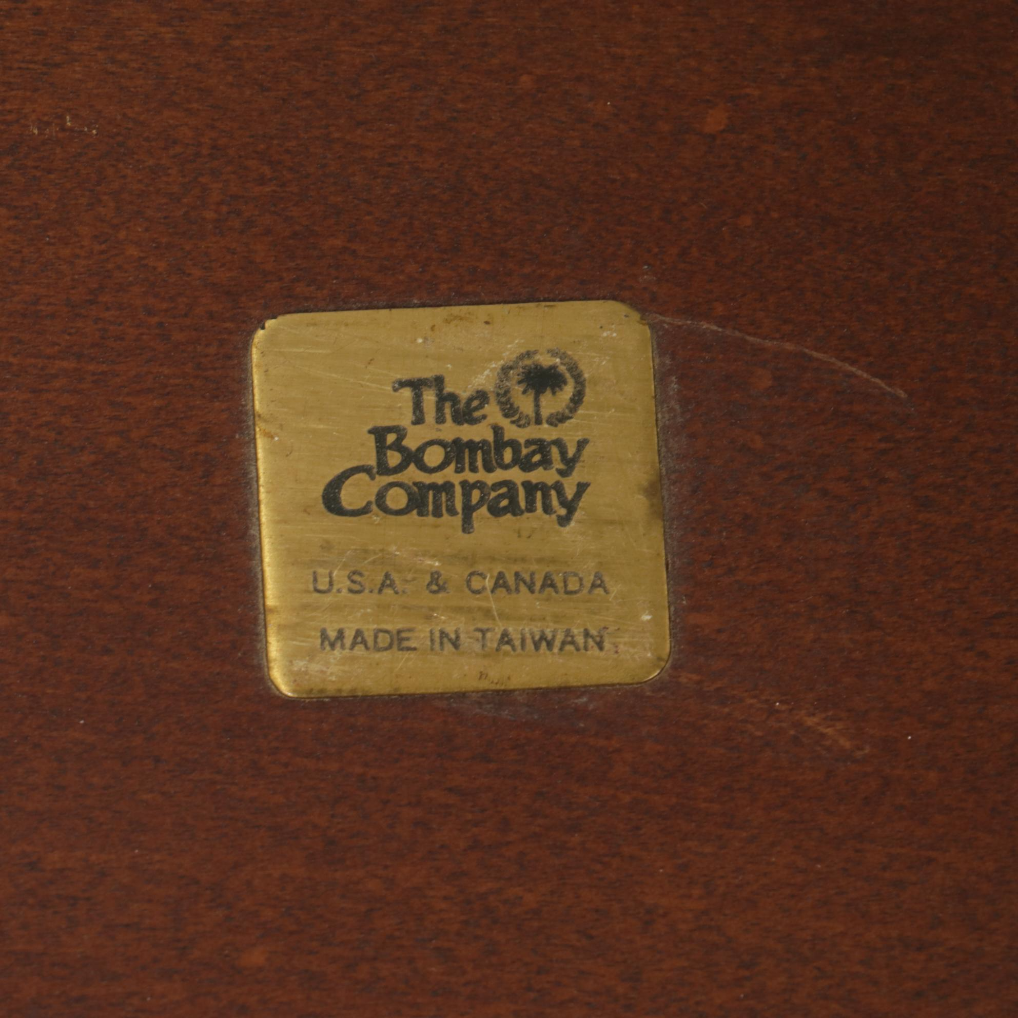 Bombay Company George III Style Mahogany-Stained Wall-Mounted Curio Cabinet