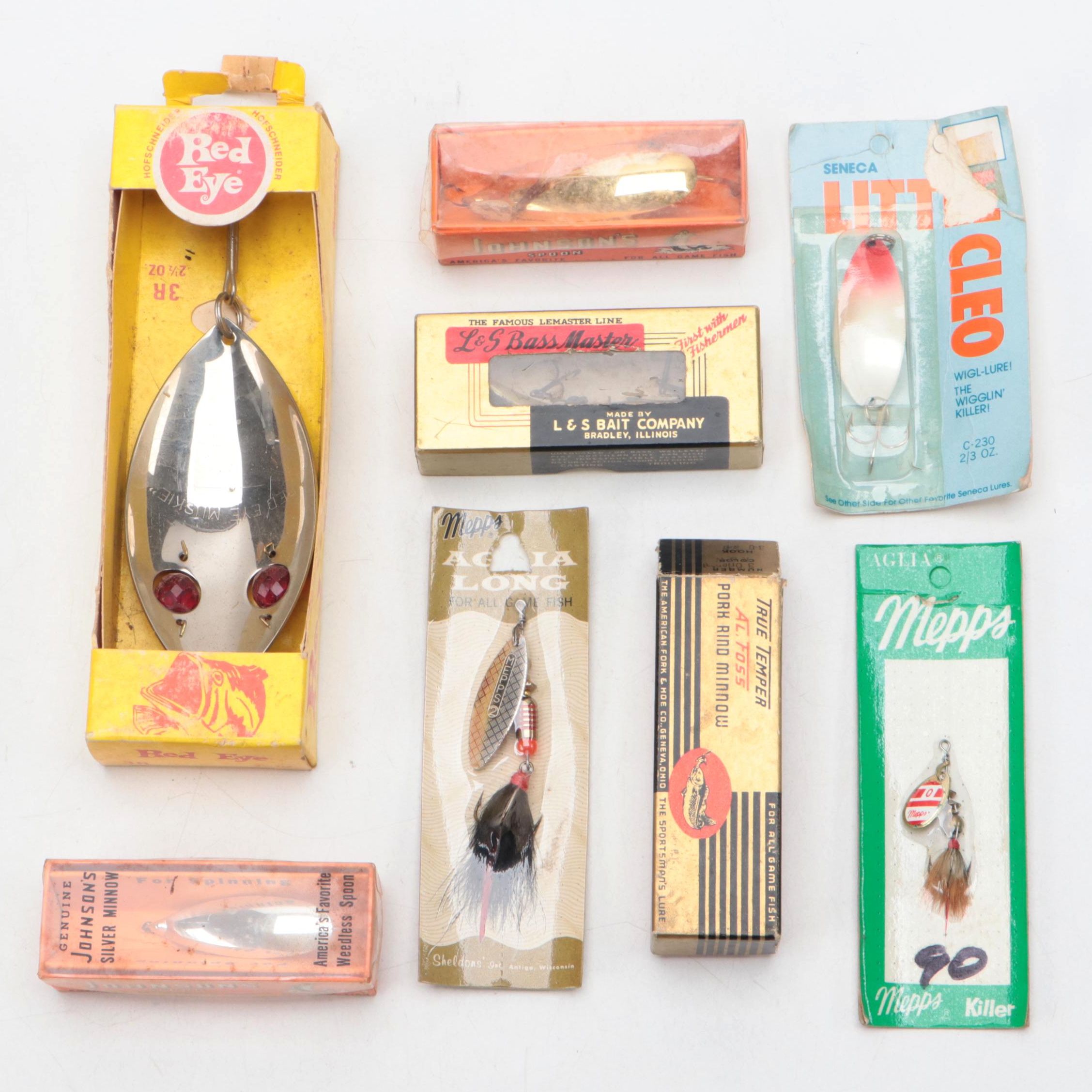 Hofschneider "Red Eye" Spoon with Assorted Lure Collection