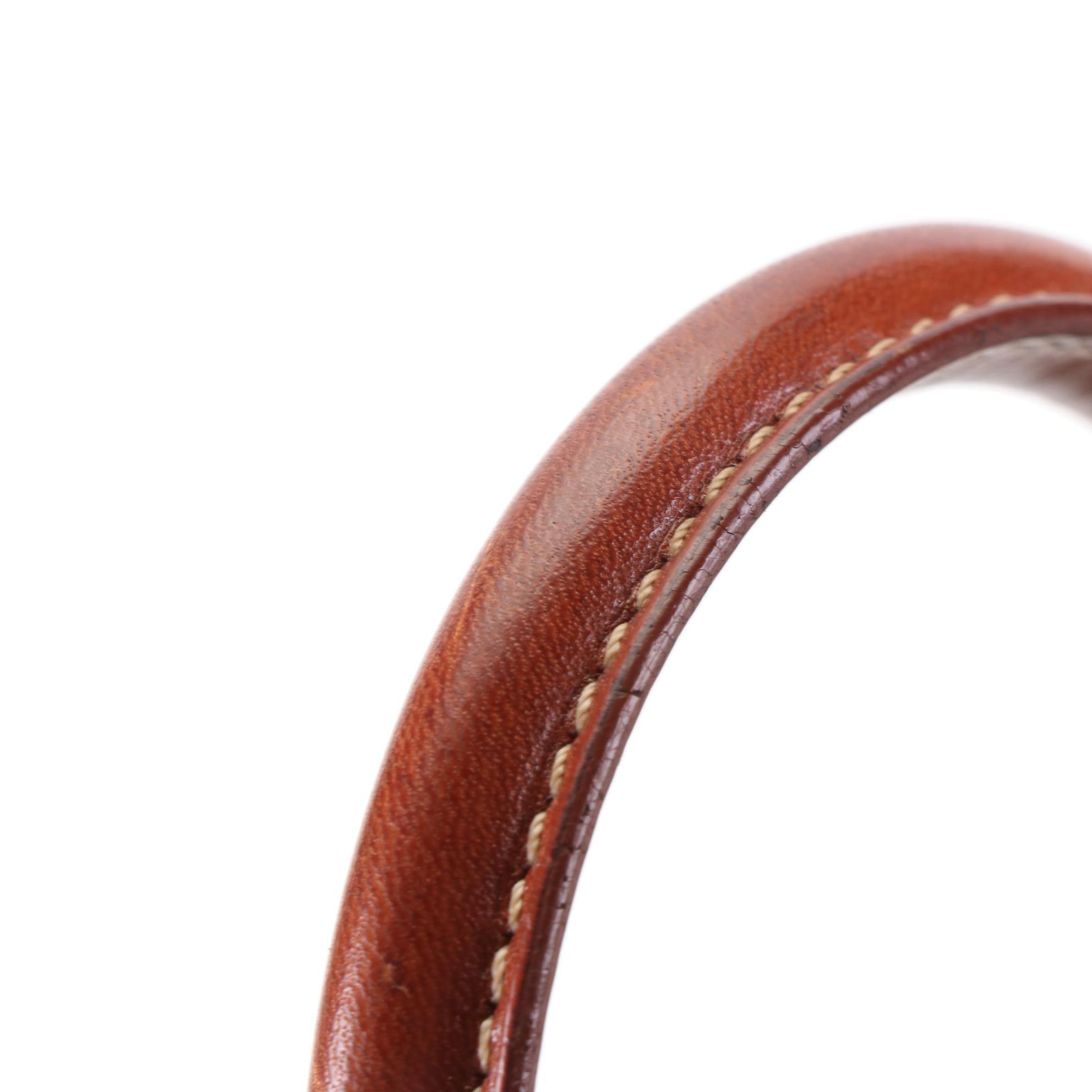 Céline Dome Satchel in Macadam Coated Canvas and Leather Trim