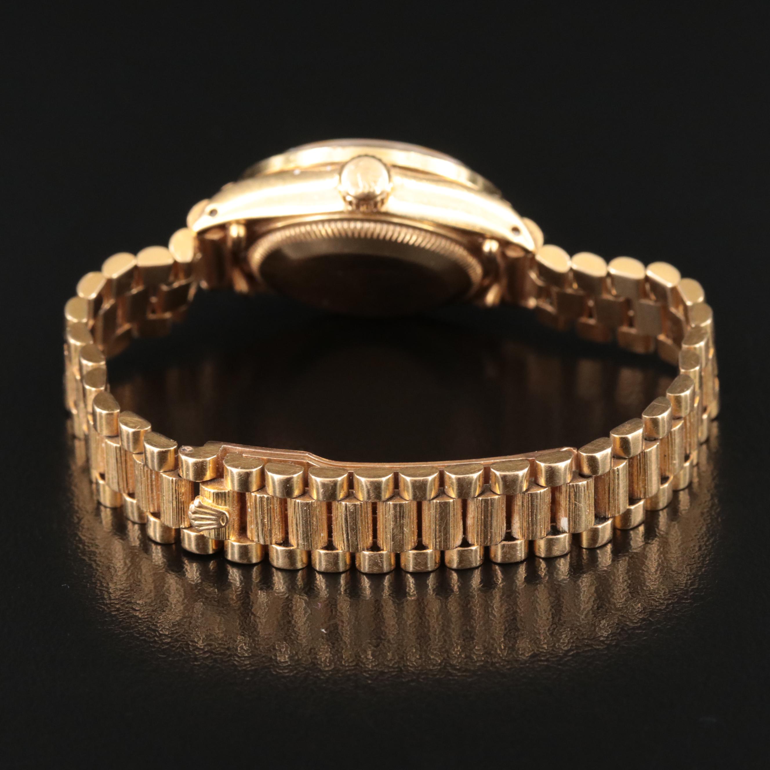 1980 Rolex Custom Diamond Datejust President Band Watch