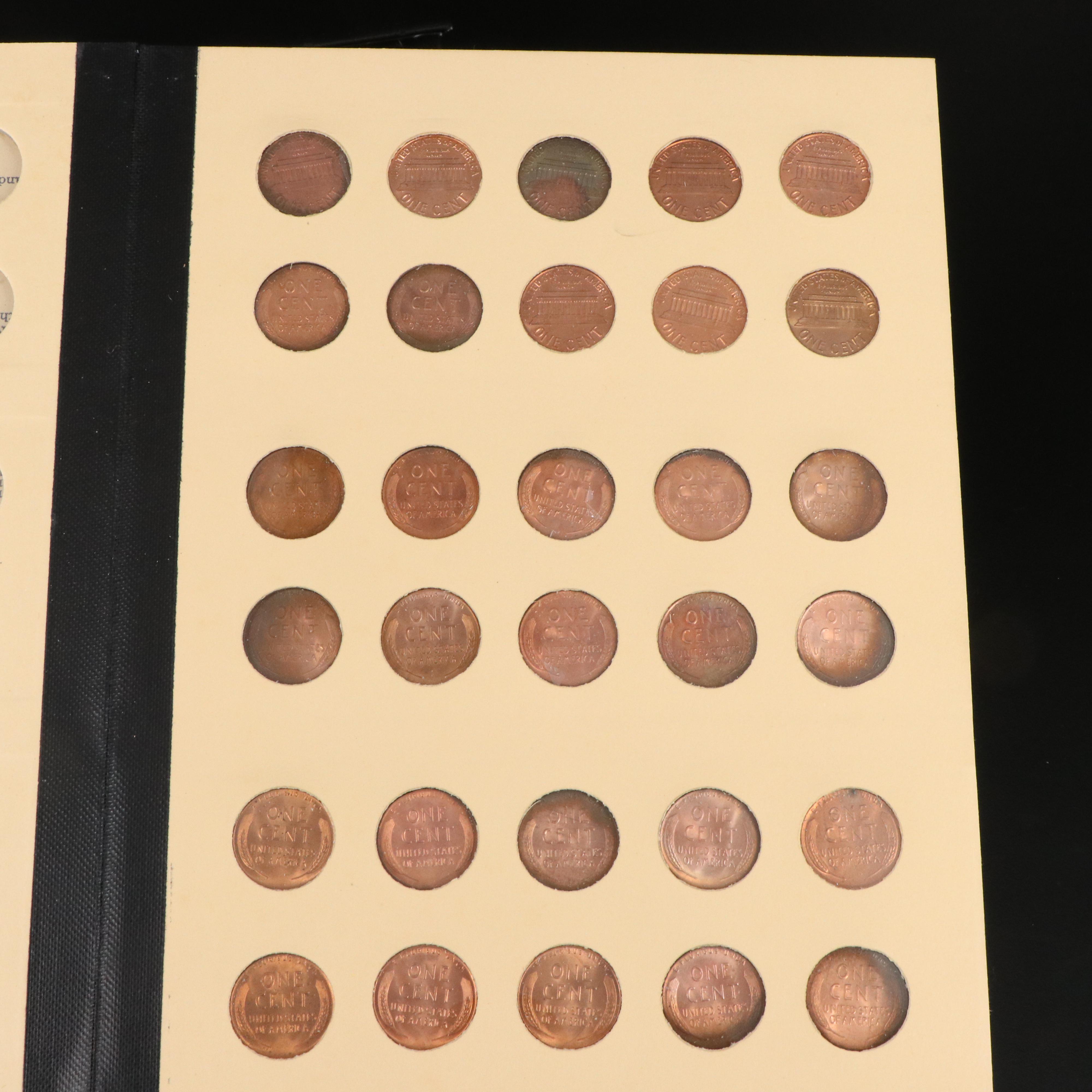 Nearly Complete Lincoln Cent Collection from 1909-1964 Including Key Dates