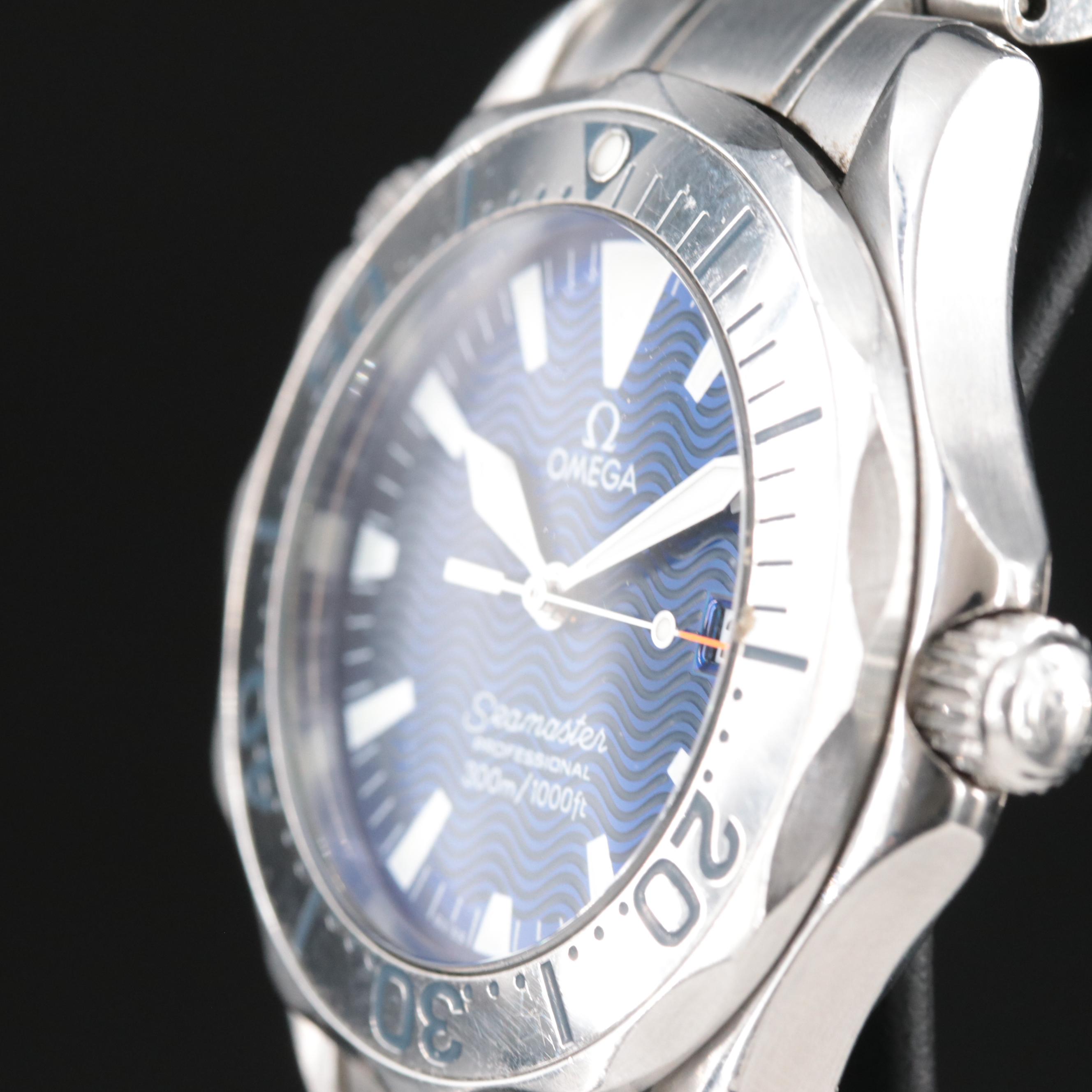 1998 Omega Seamaster Professional Stainless Steel Watch