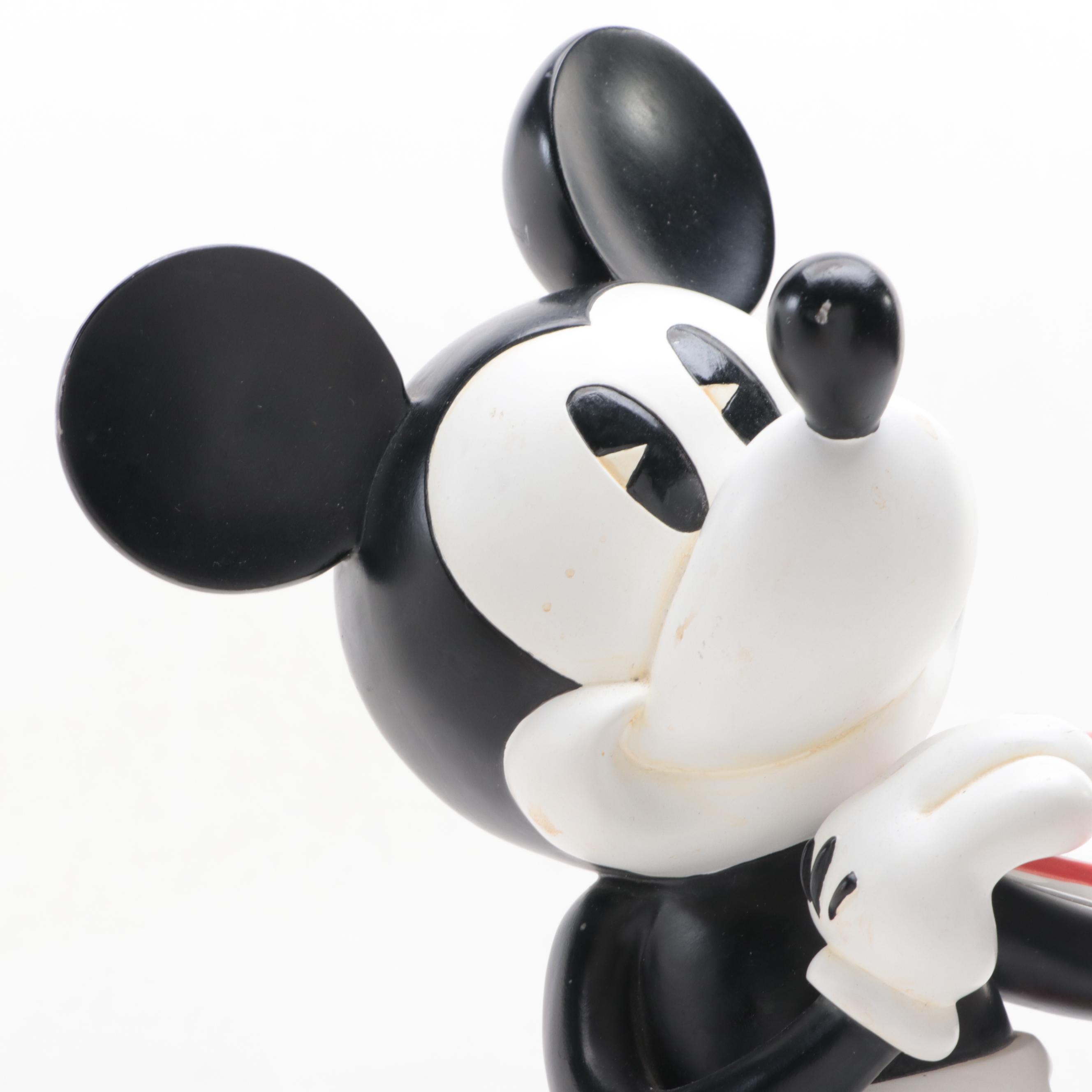 Mickey Mouse Server Holding Plate Figure, Late 20th Century