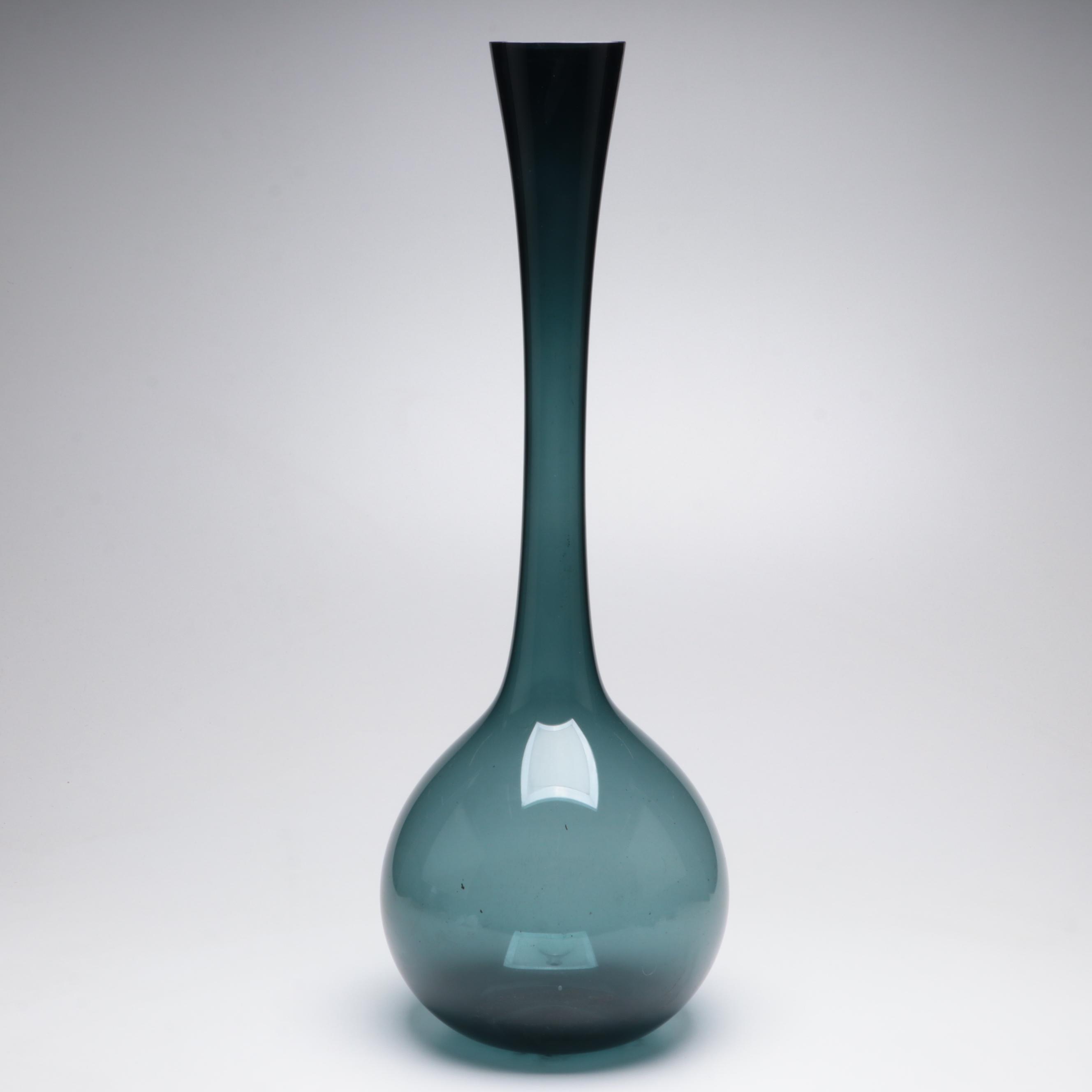 Arthur Percy for Gullaskruf Swedish Glass Vase, Mid-20th Century