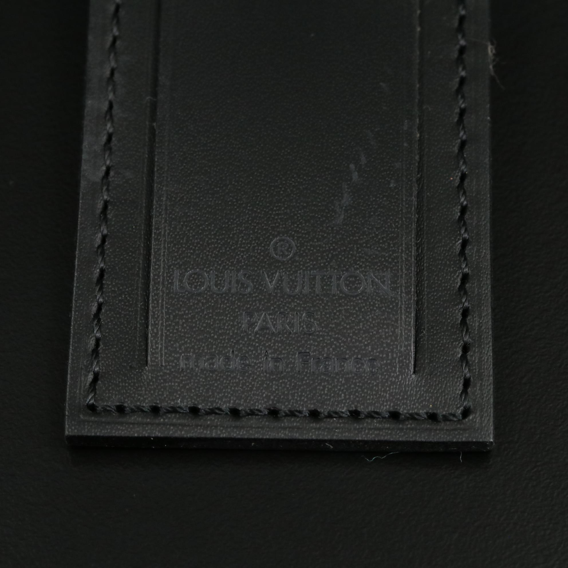 Louis Vuitton Luggage Tag in Black Leather