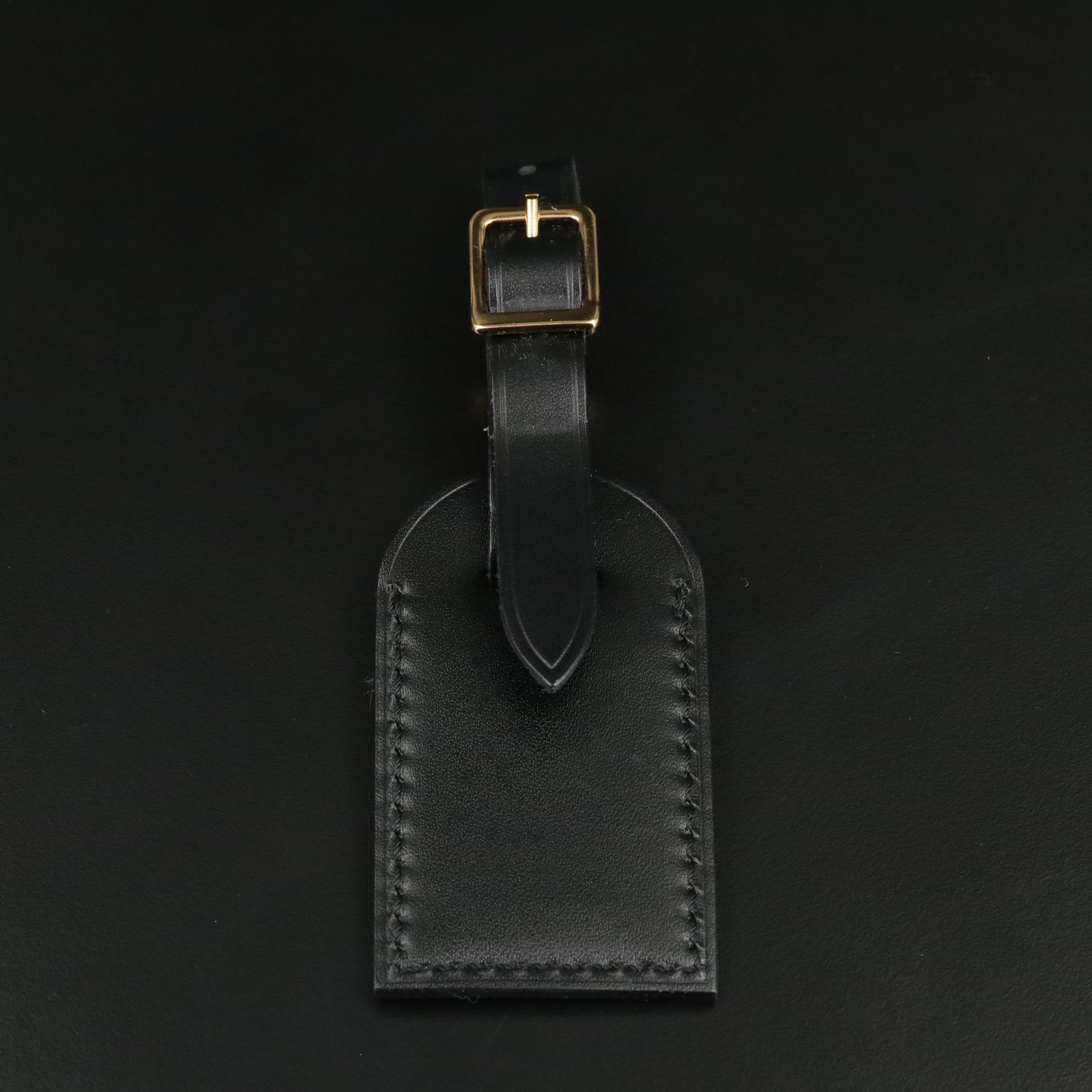 Louis Vuitton Luggage Tag in Black Leather