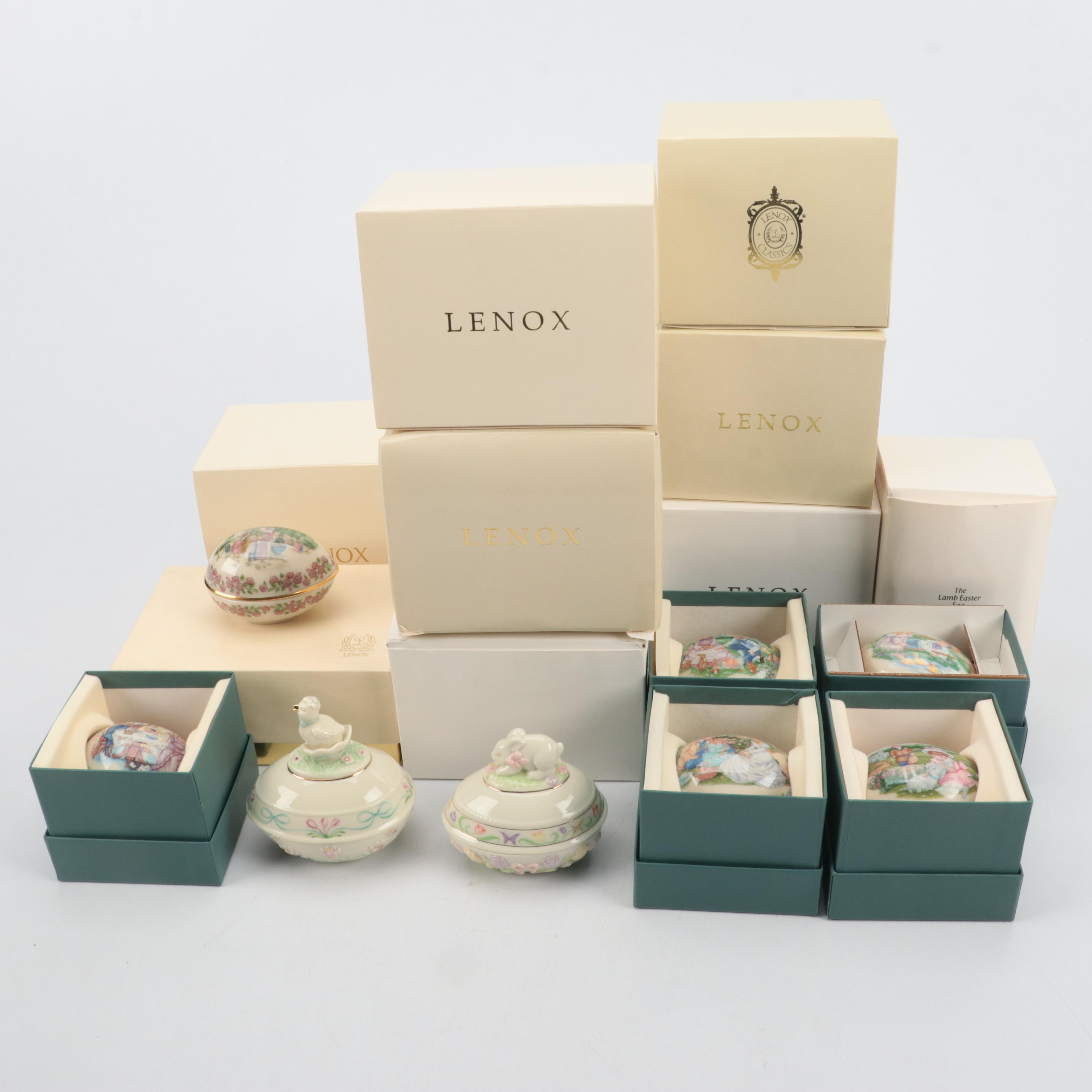 Lenox Bone China Egg Shaped Boxes