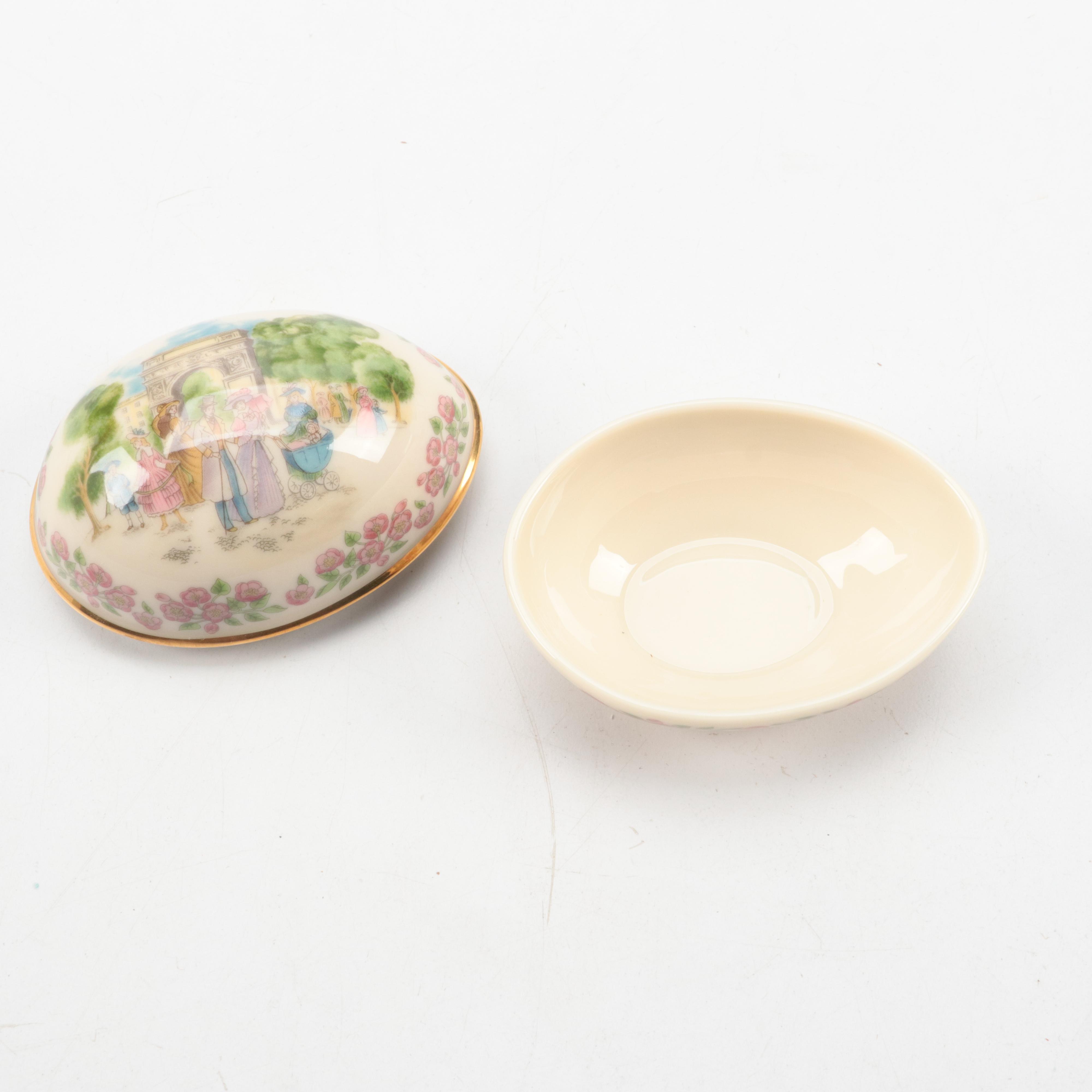 Lenox Bone China Egg Shaped Boxes