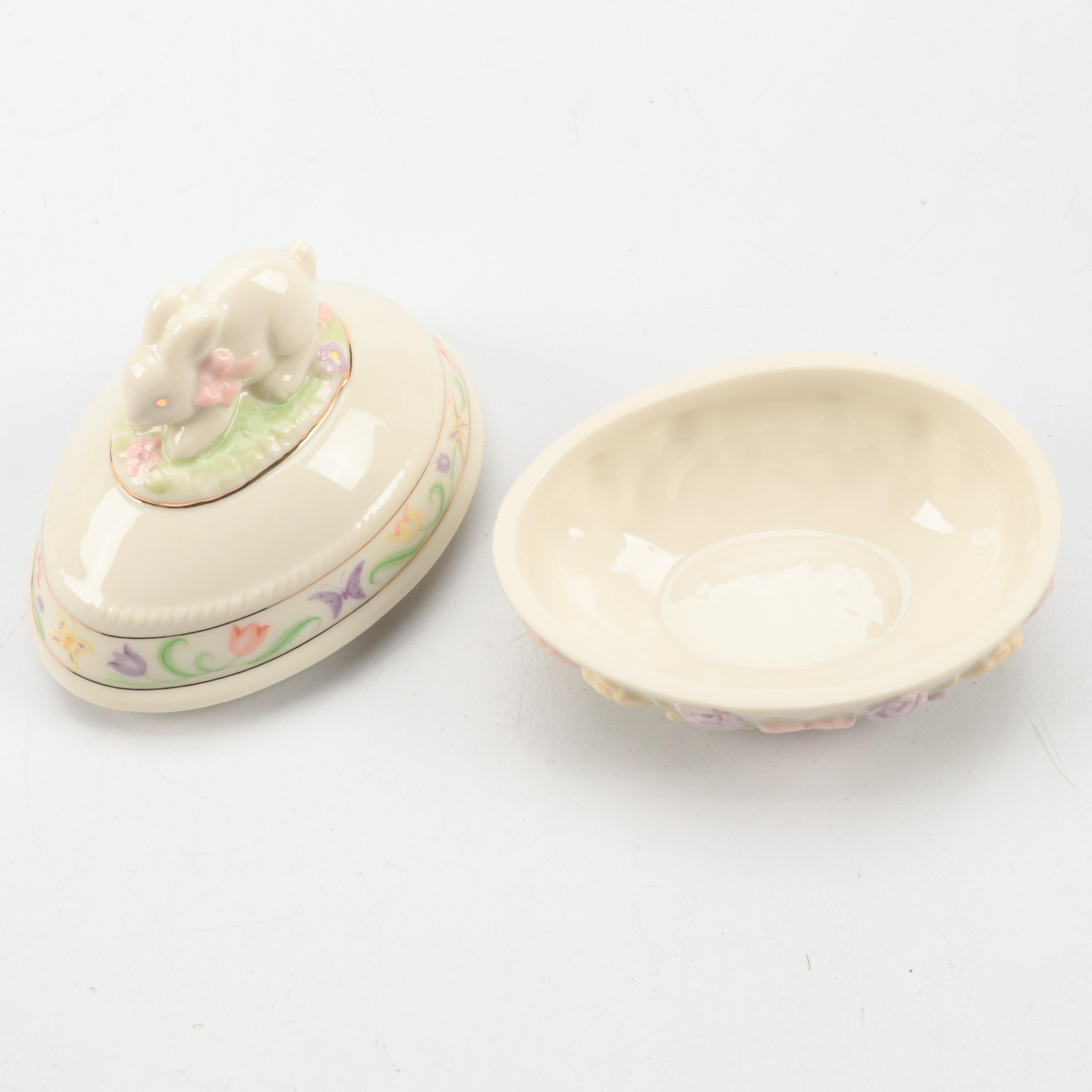 Lenox Bone China Egg Shaped Boxes