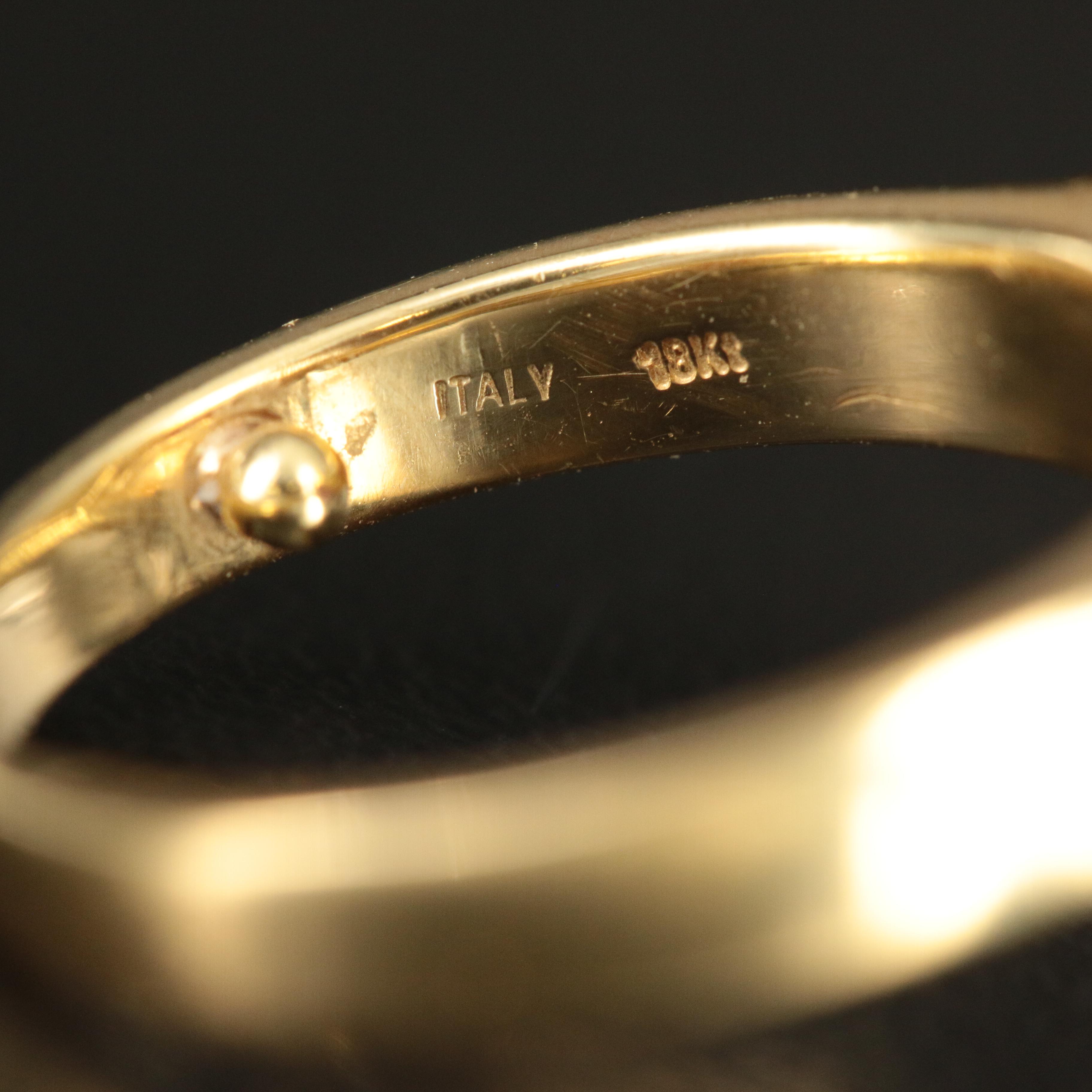 Italian 18K Coral Ring