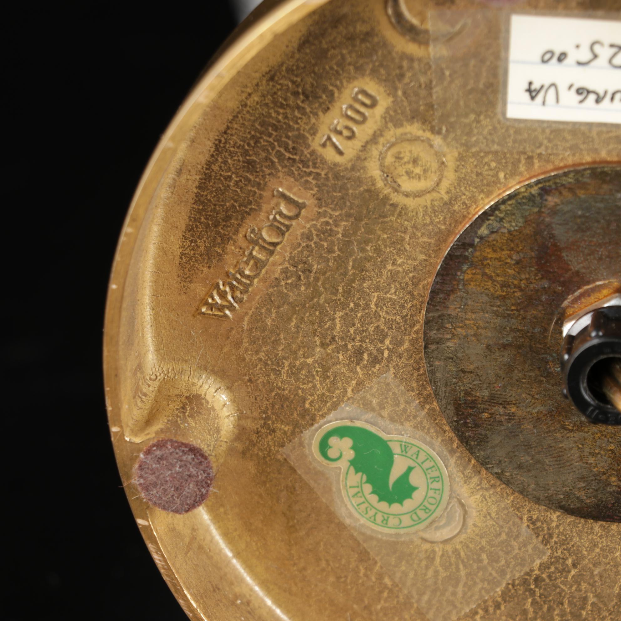 Waterford Crystal "Araglin" Ginger Jar Shaped Table Lamp, Late 20th