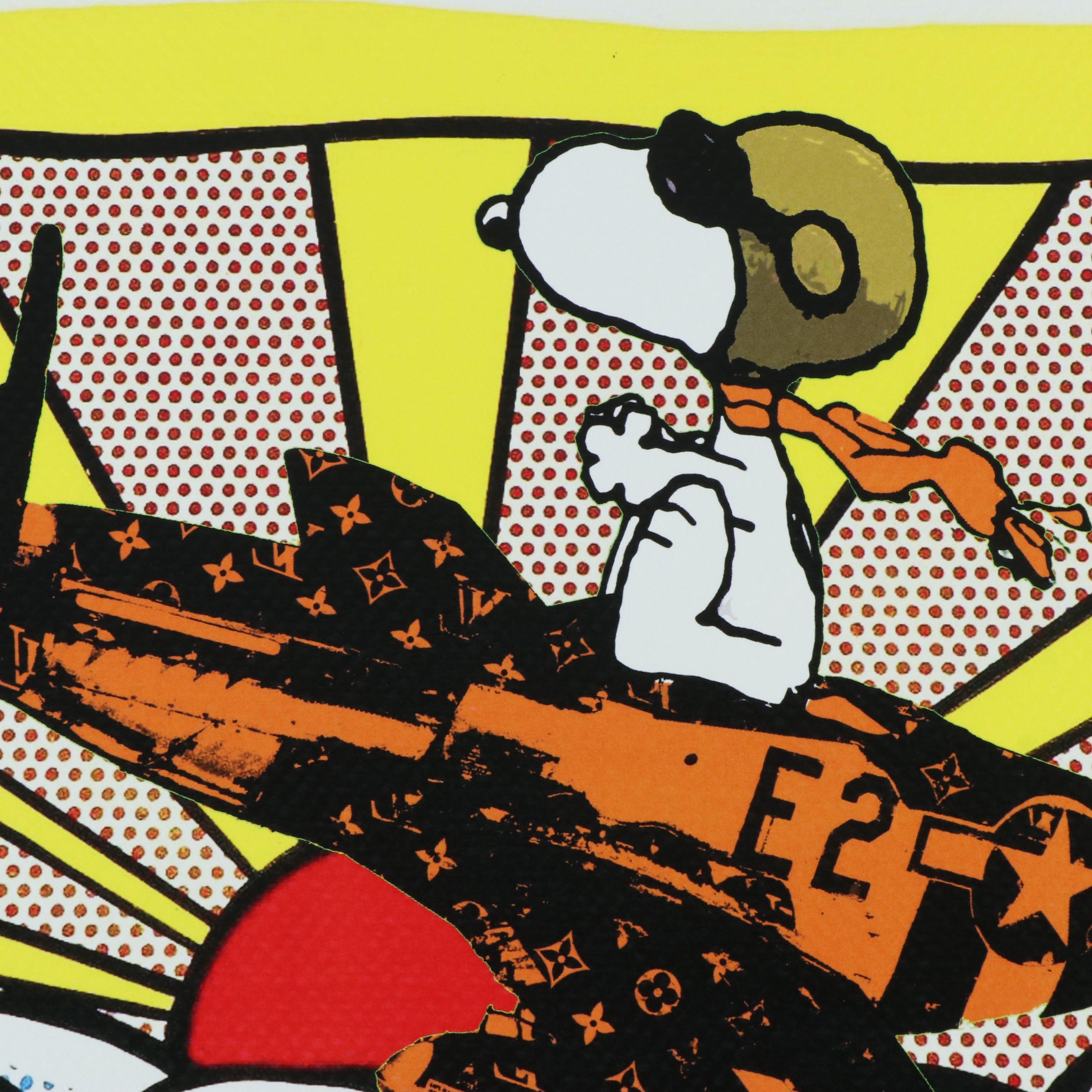 Death NYC Pop Art Graphic Print of Snoopy x Roy Lichtenstein