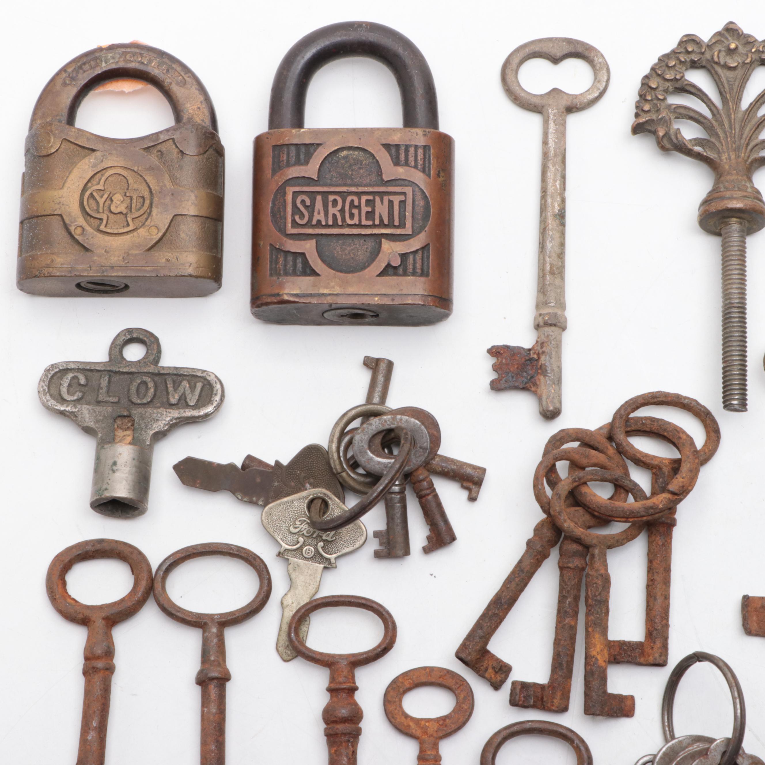 Skeleton Keys, Clock Keys, Padlocks and More
