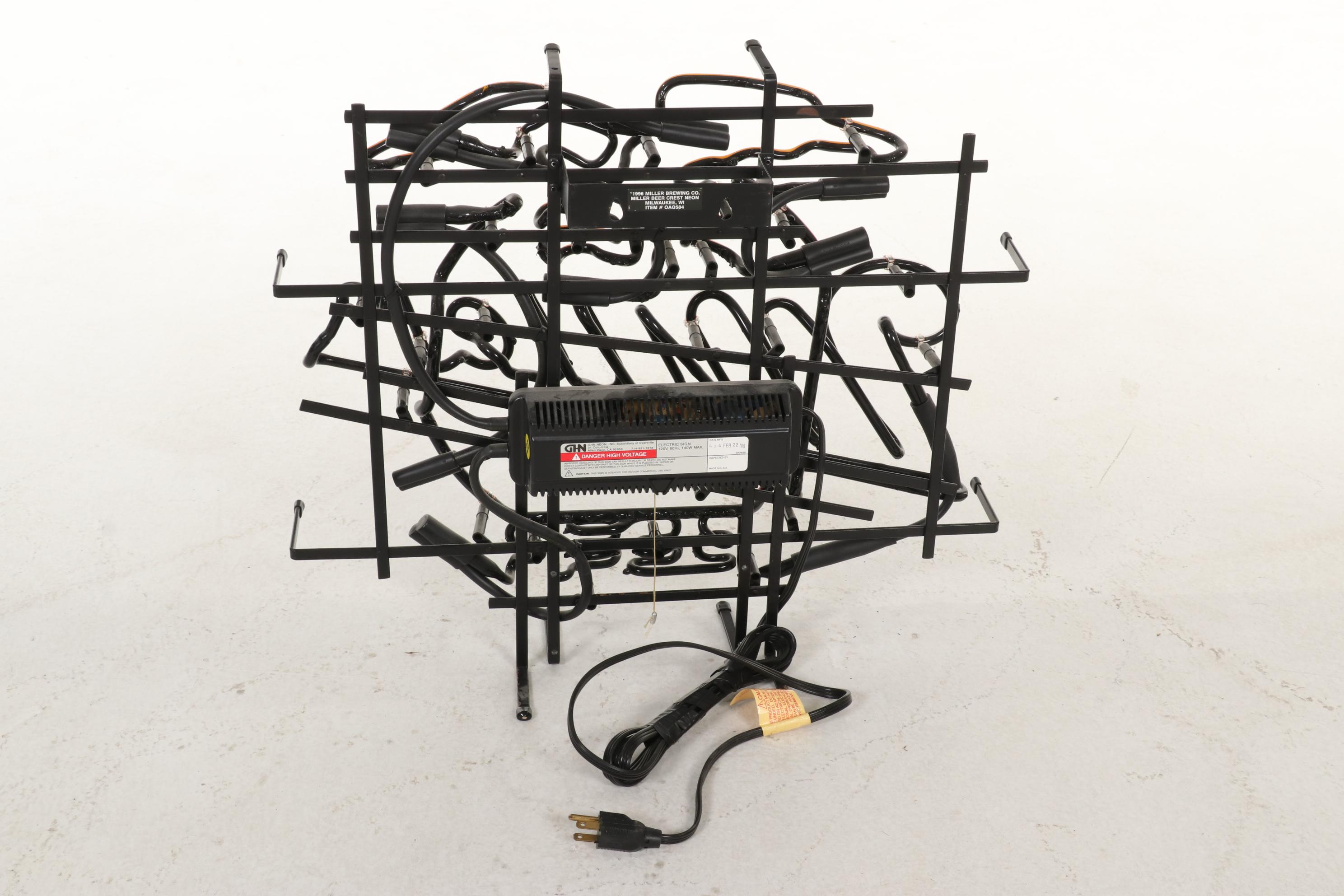 GHN Neon, Inc. Miller Beer Neon Wall Sign, 1996