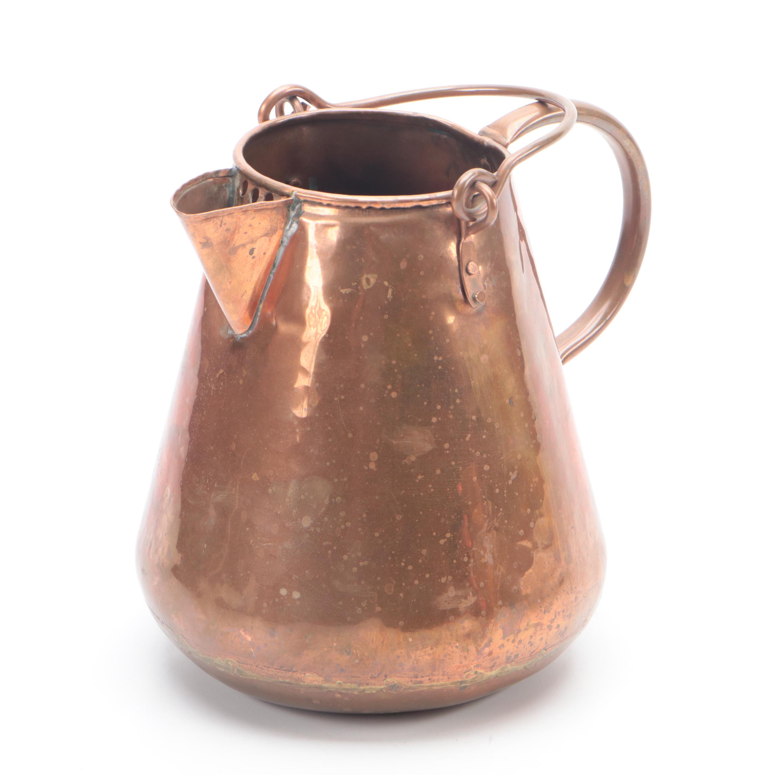 Copper Measuring Ladles with Kettle and Other Decor
