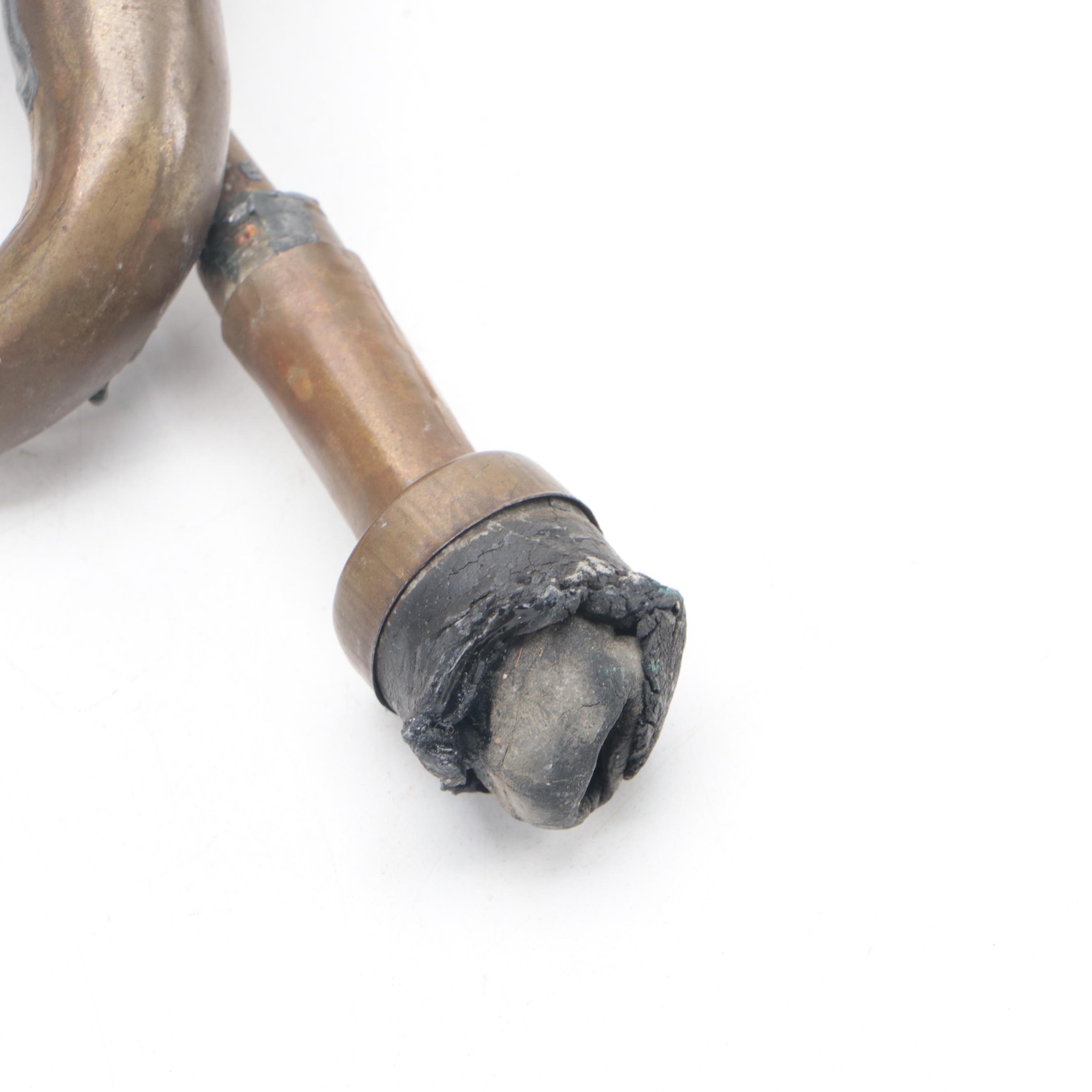 Lion Brand Copper and More Brass Squeeze Bulb Car Horns, Early/ Mid-20th C