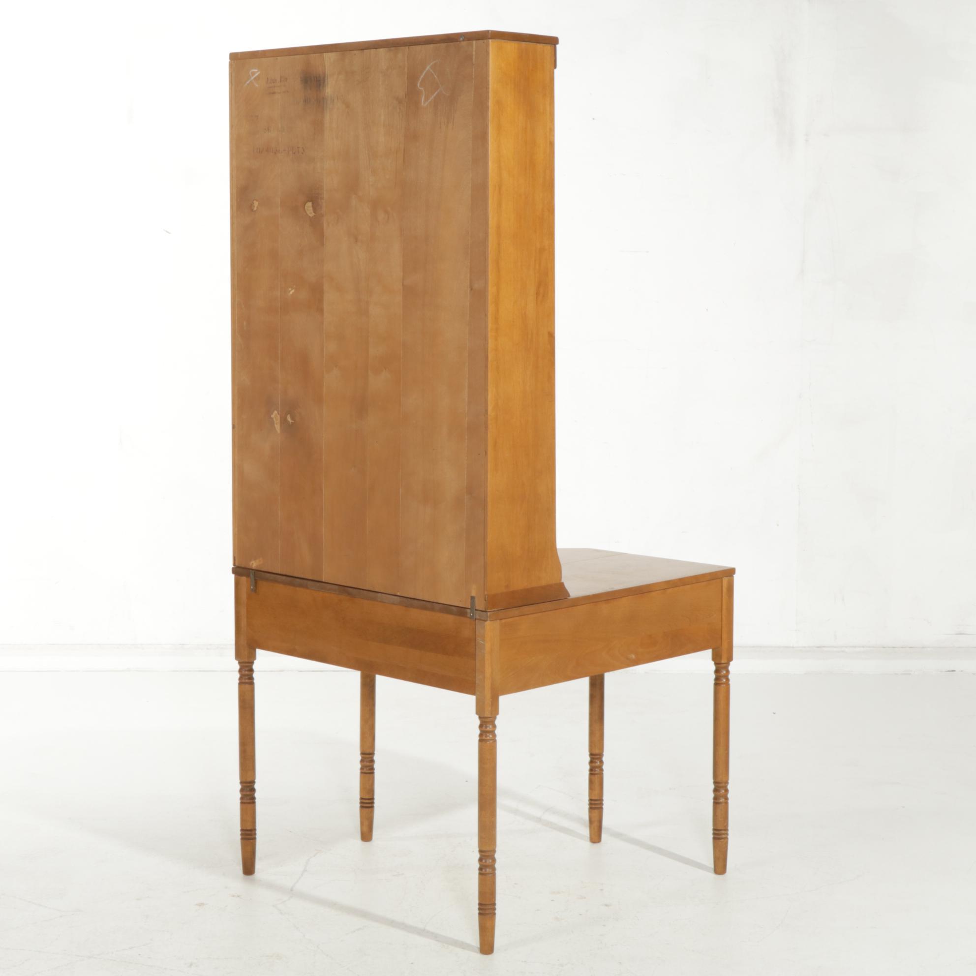 Ethan Allen Corner Desk, Hutch and Three Chests, Late 20th Century