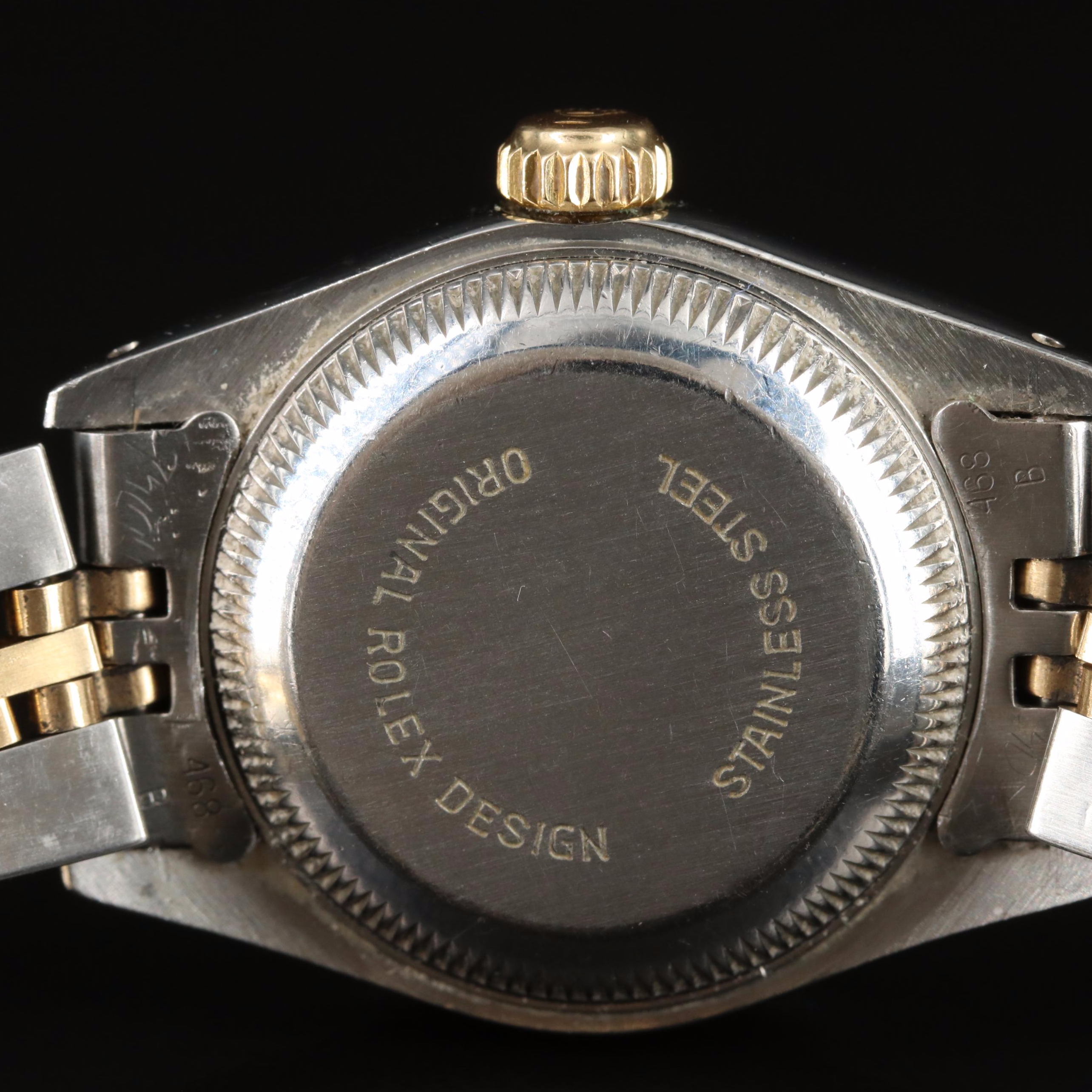 1985 Rolex Custom Diamond Dial, Two-Tone Datejust Watch