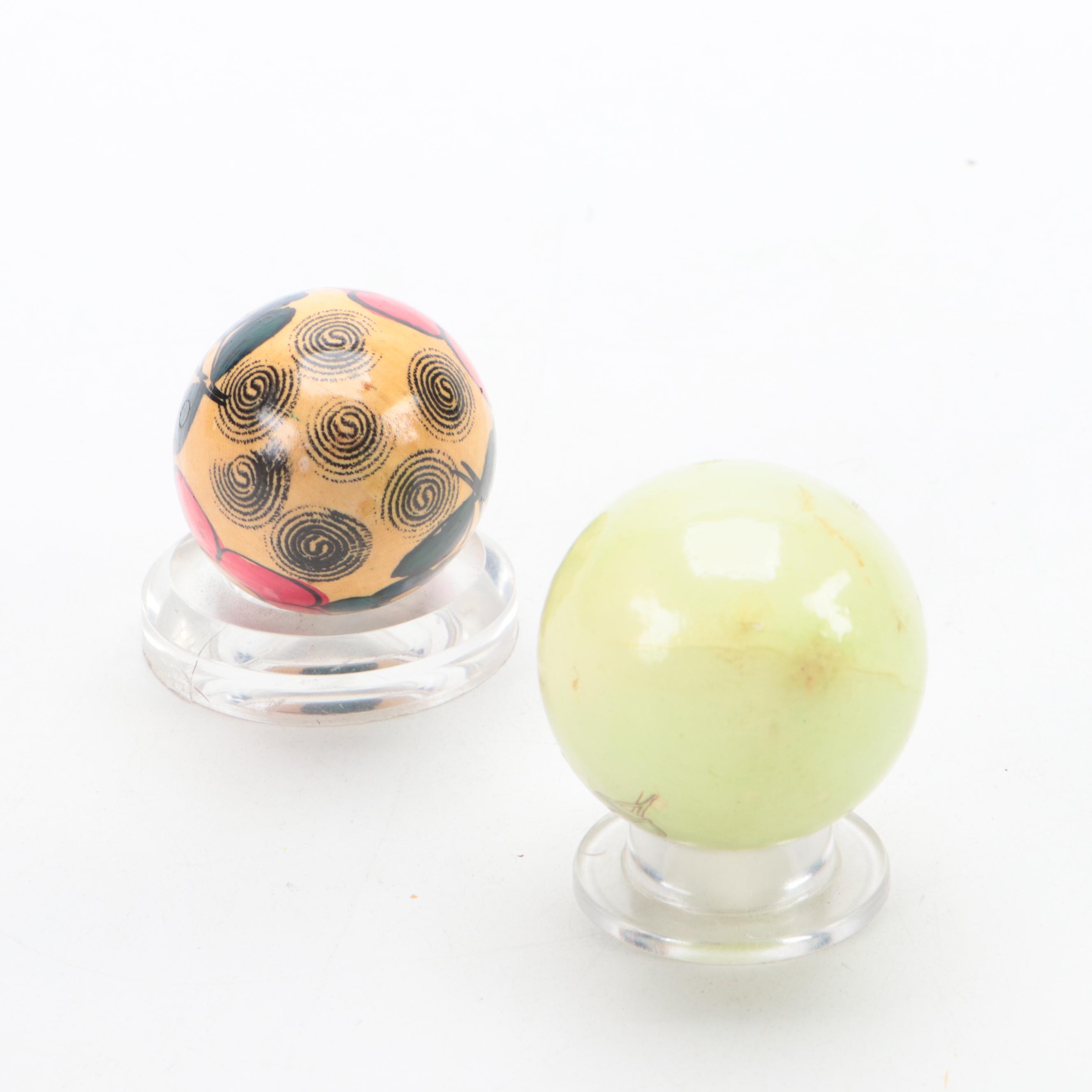 German Papier-Mache Candy Containers and Other Egg Shaped Figurines