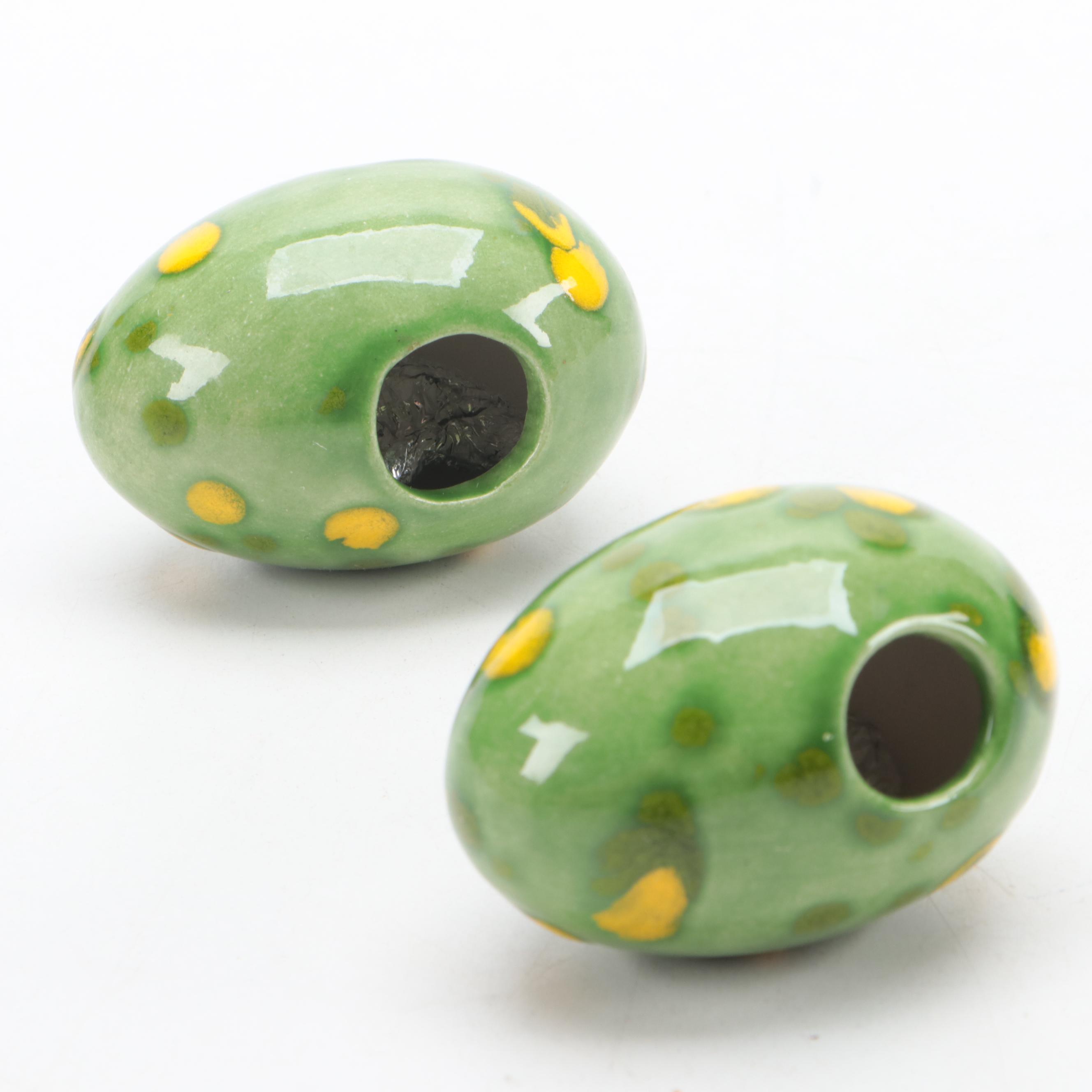 German Papier-Mache Candy Containers and Other Egg Shaped Figurines