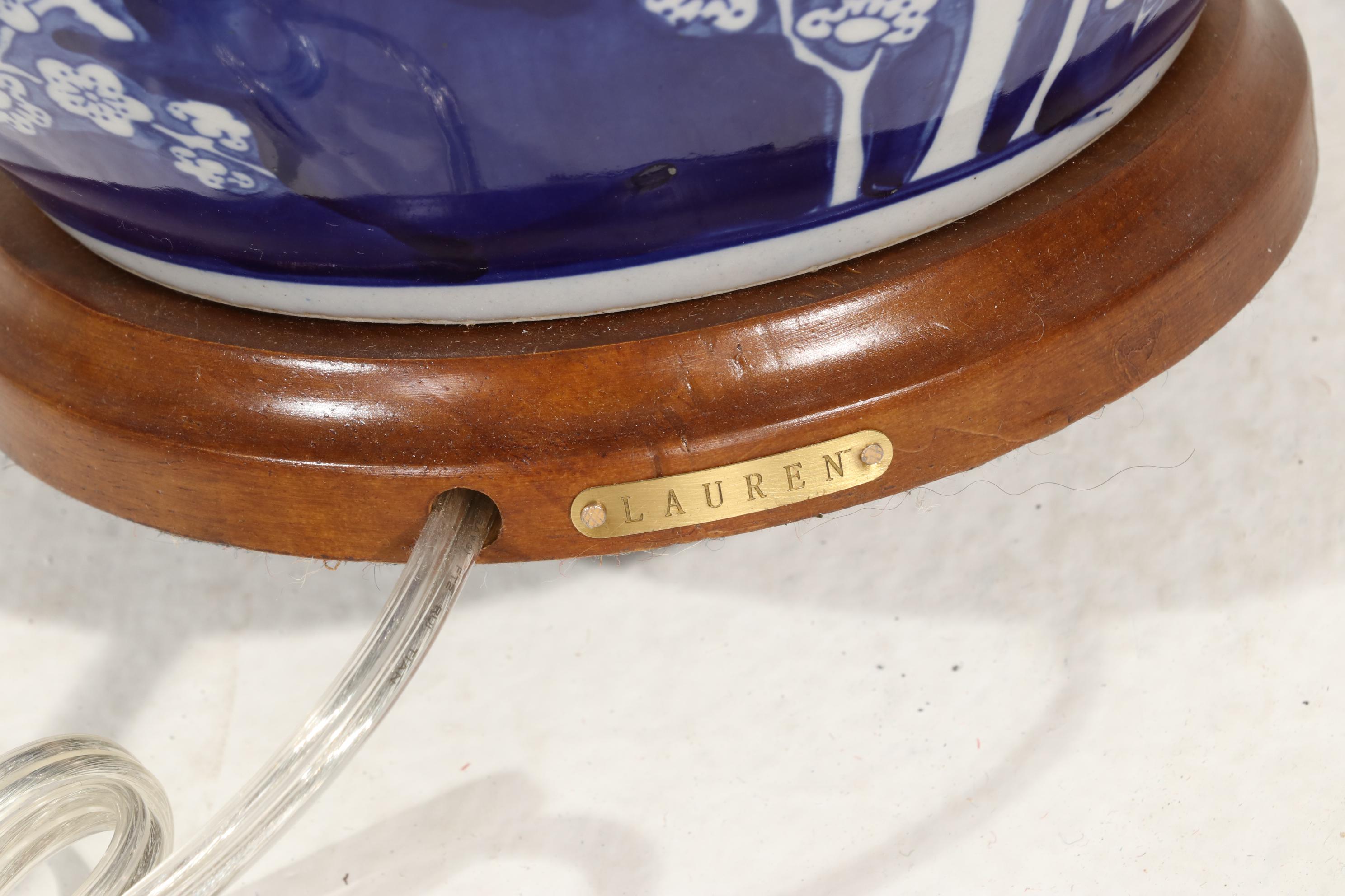 LAUREN Ralph Lauren Melon Jar Table Lamps with Greek Key Mosaic Shell Mirror