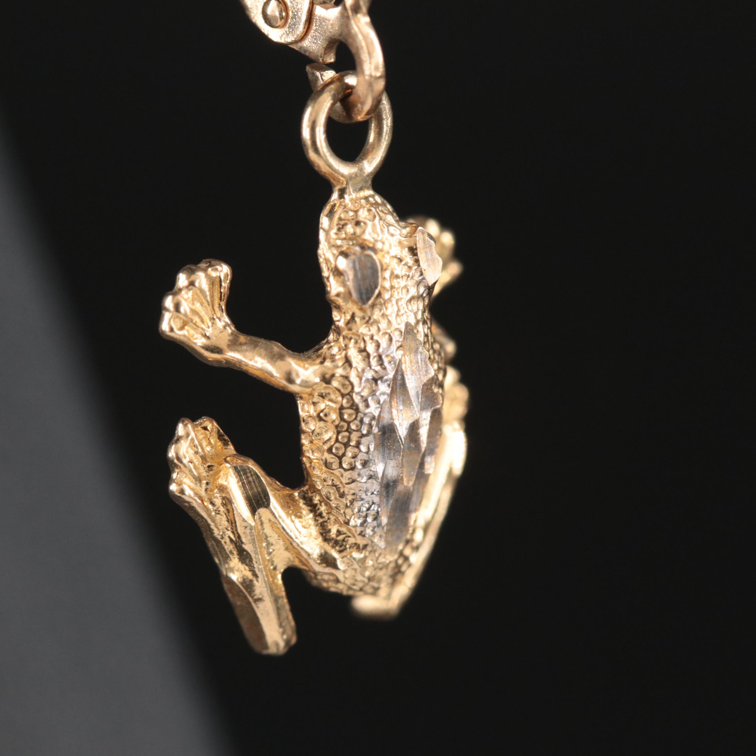 14K Frog Earrings