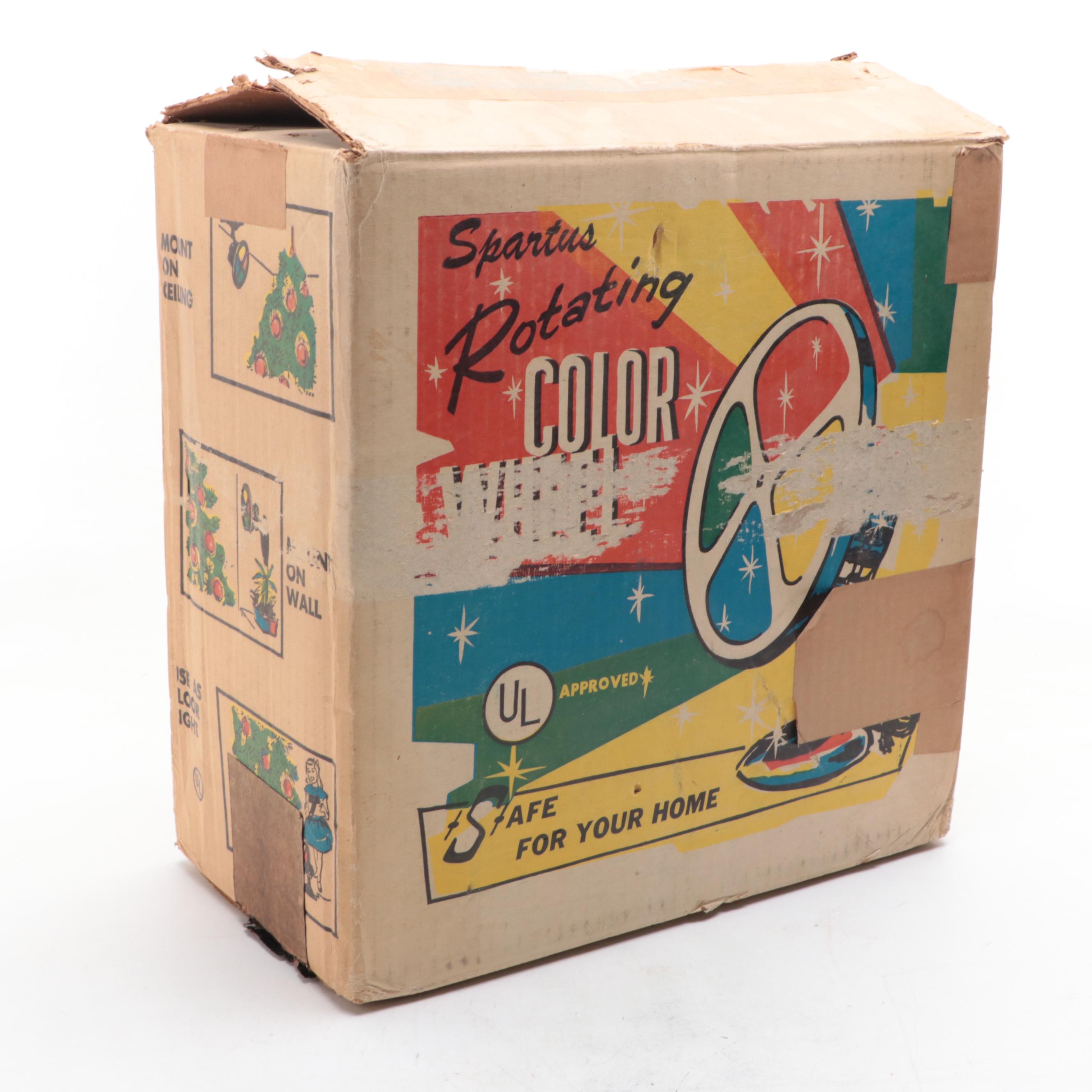 Spartus Rotating Color Wheel Lamp, Mid-20th Century