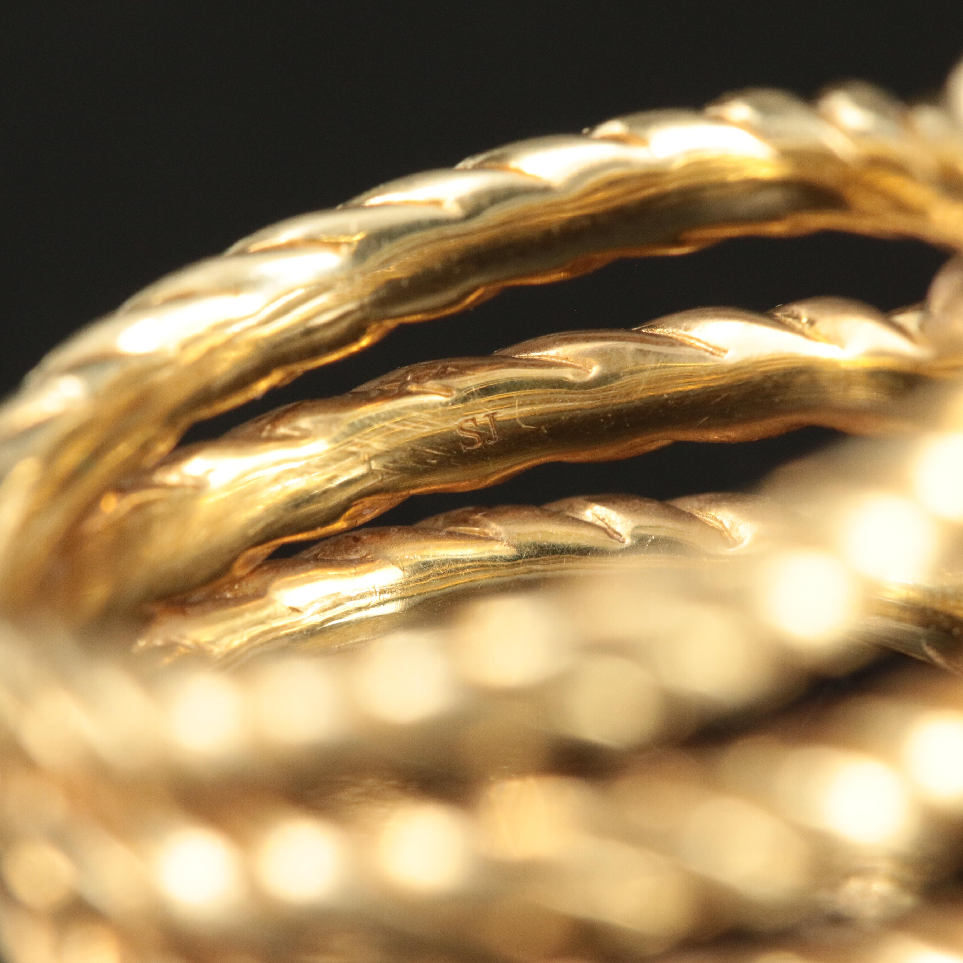 David Yurman "Confetti" 18K 0.25 CTW Diamond Triple Row Ring