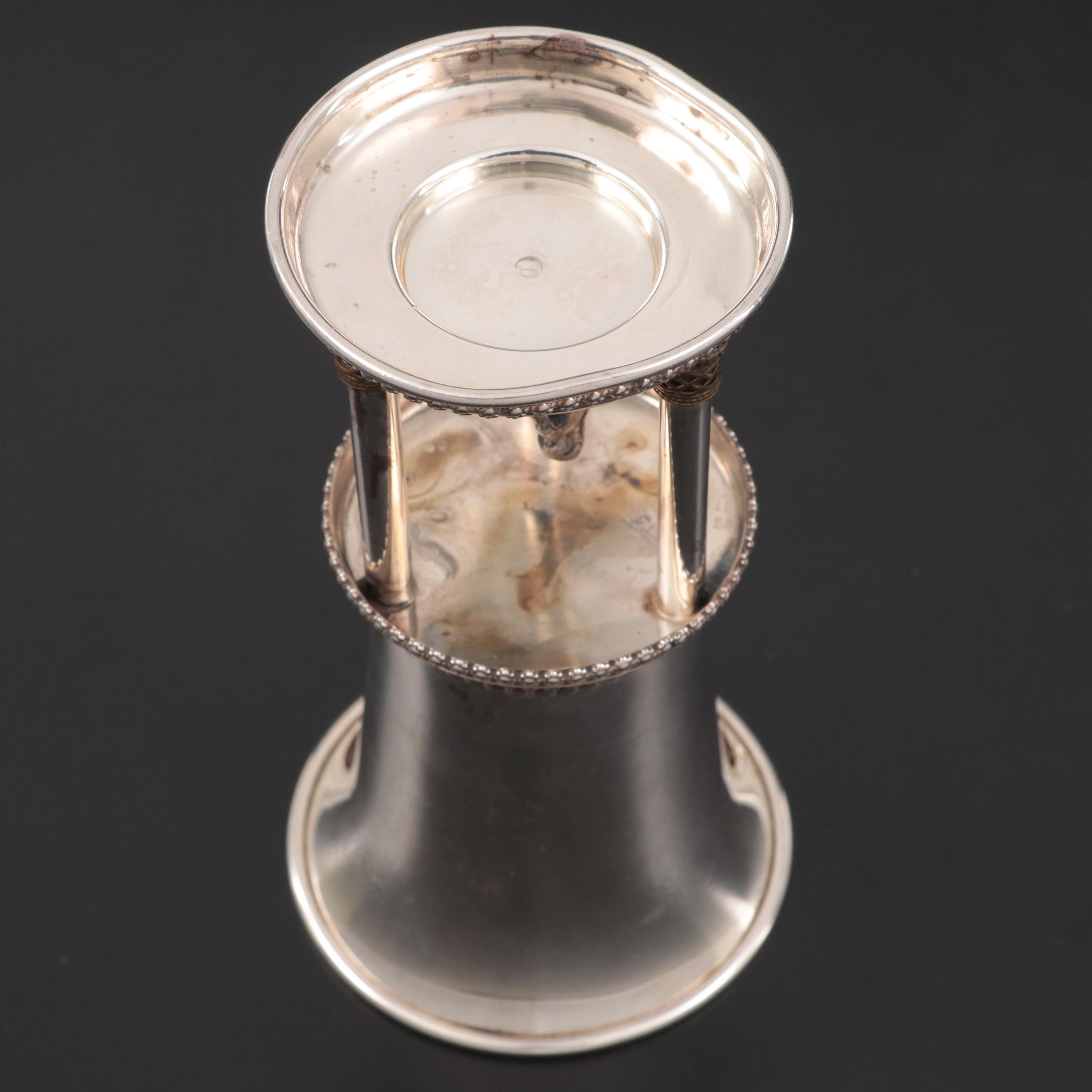 Bat Mitzvah Sterling Silver Kiddush Cup with Figural Base