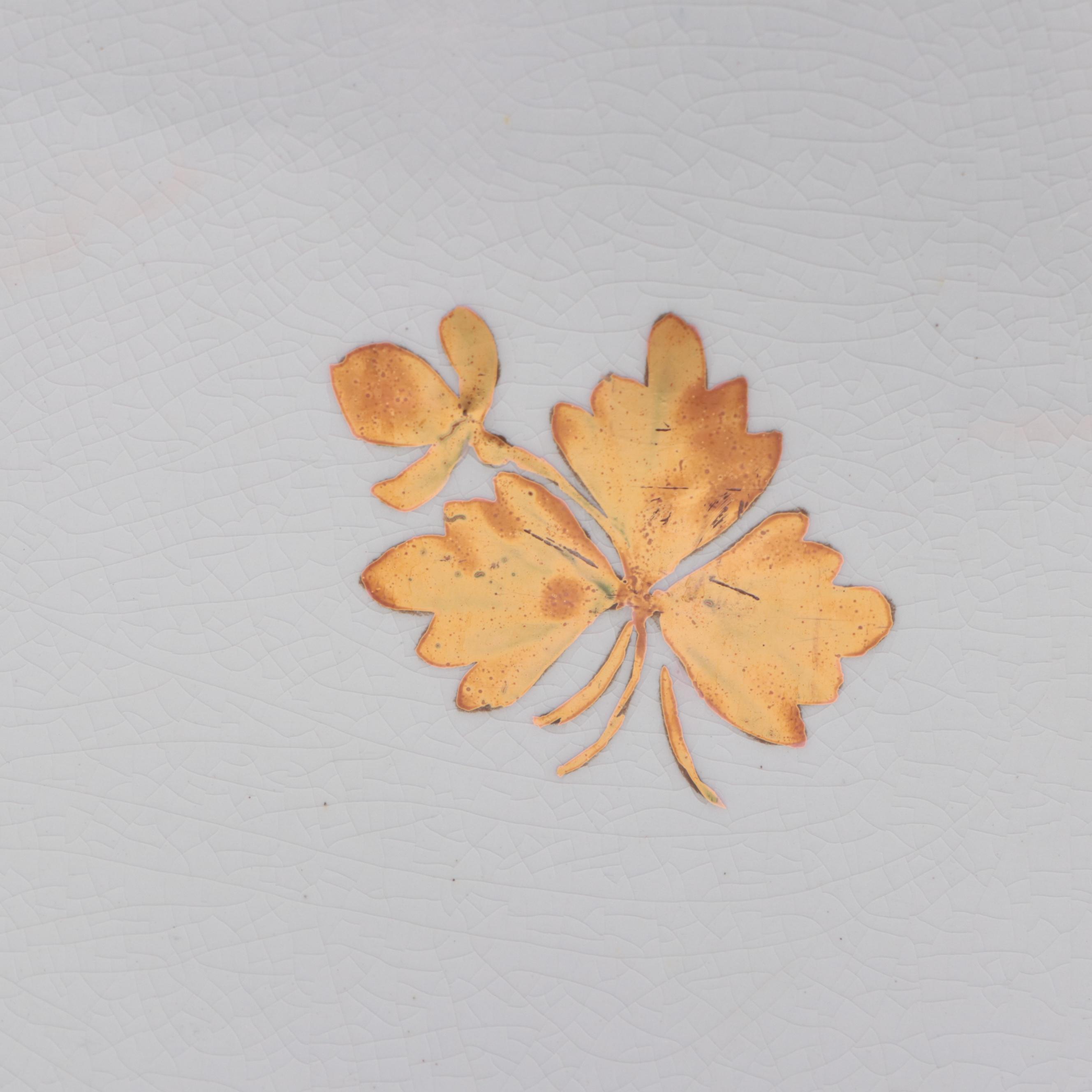 Victorian Tea Caddy with Tea Leaf Ironstone Tableware and Other Decor