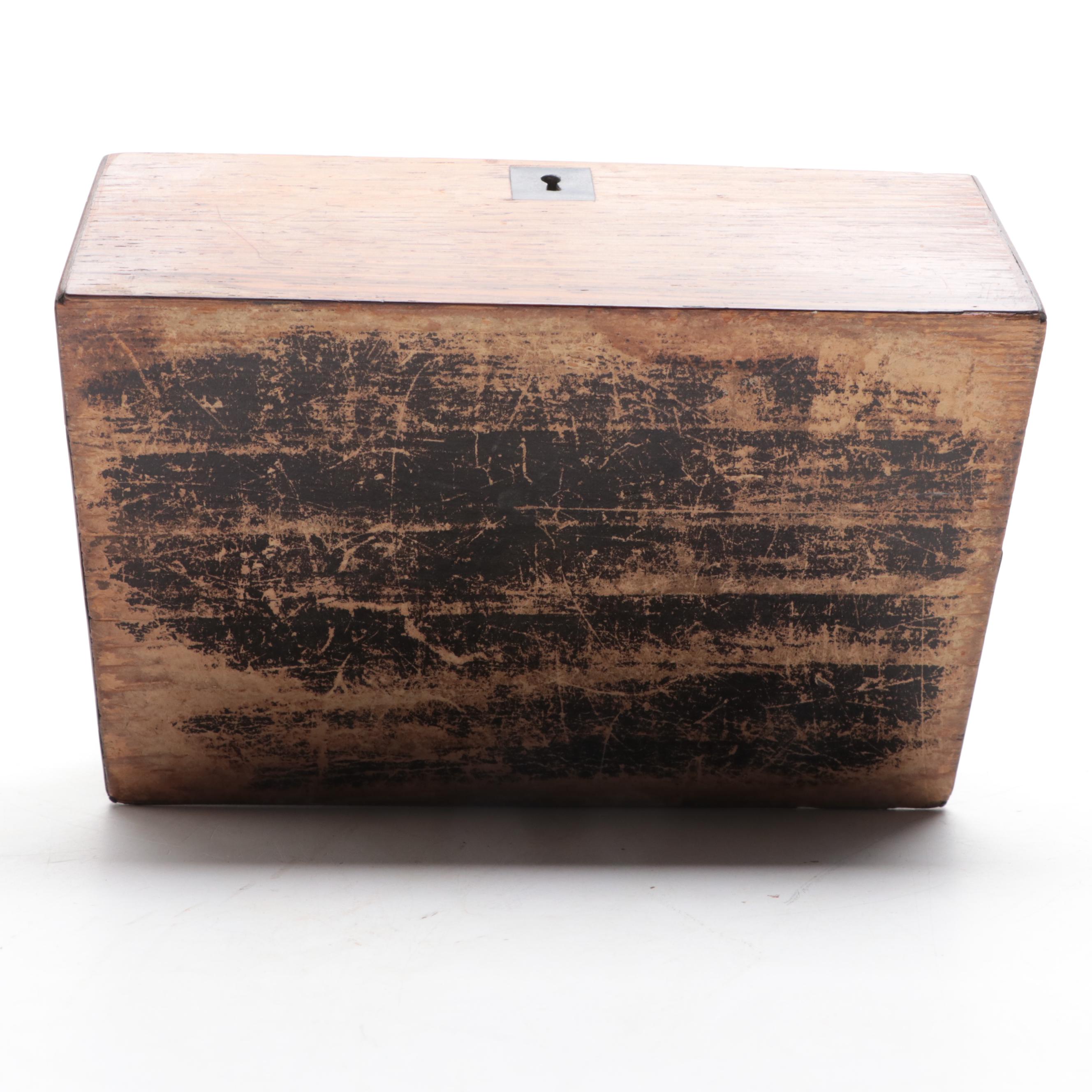 Victorian Tea Caddy with Tea Leaf Ironstone Tableware and Other Decor