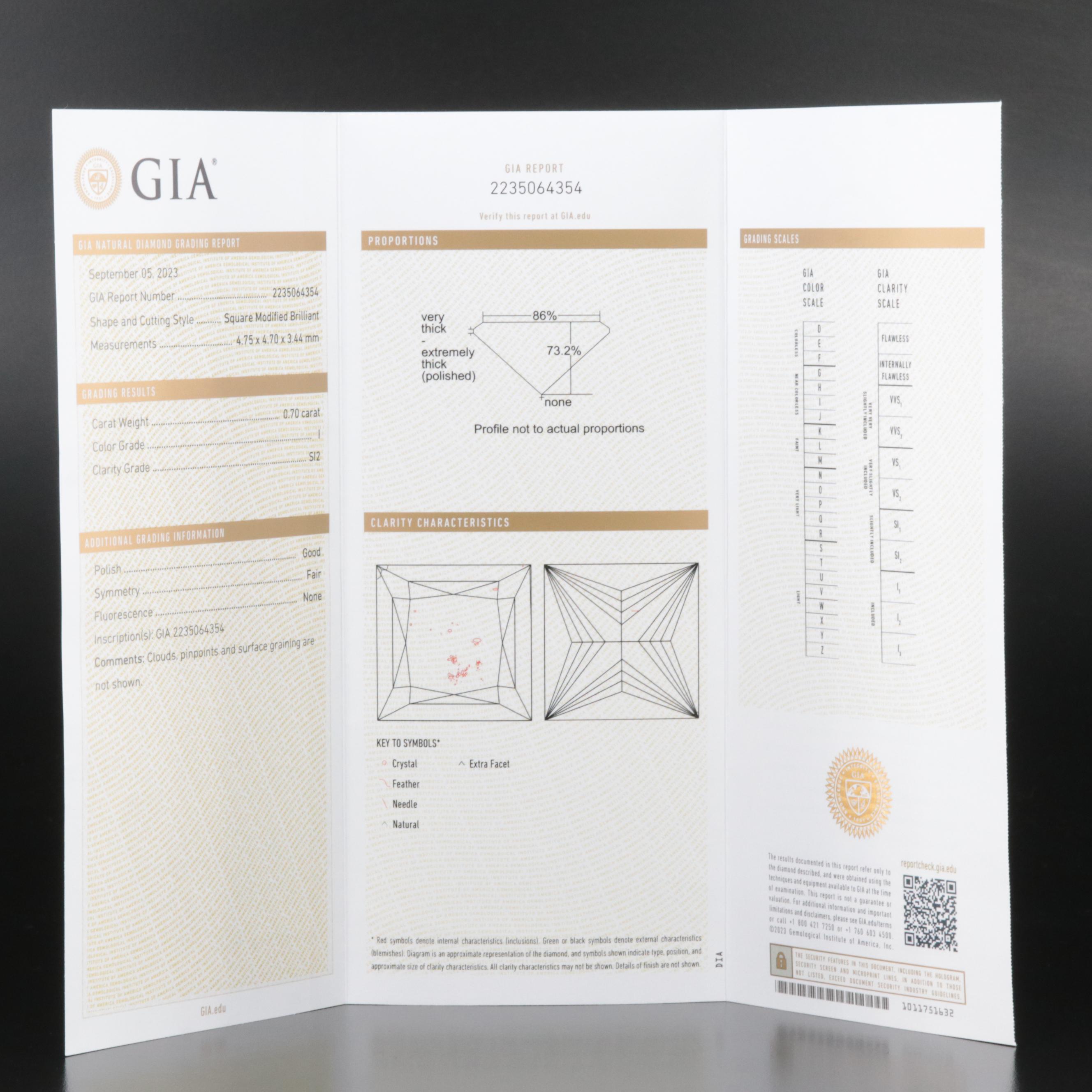 Loose 0.70 CT Diamond with GIA Report