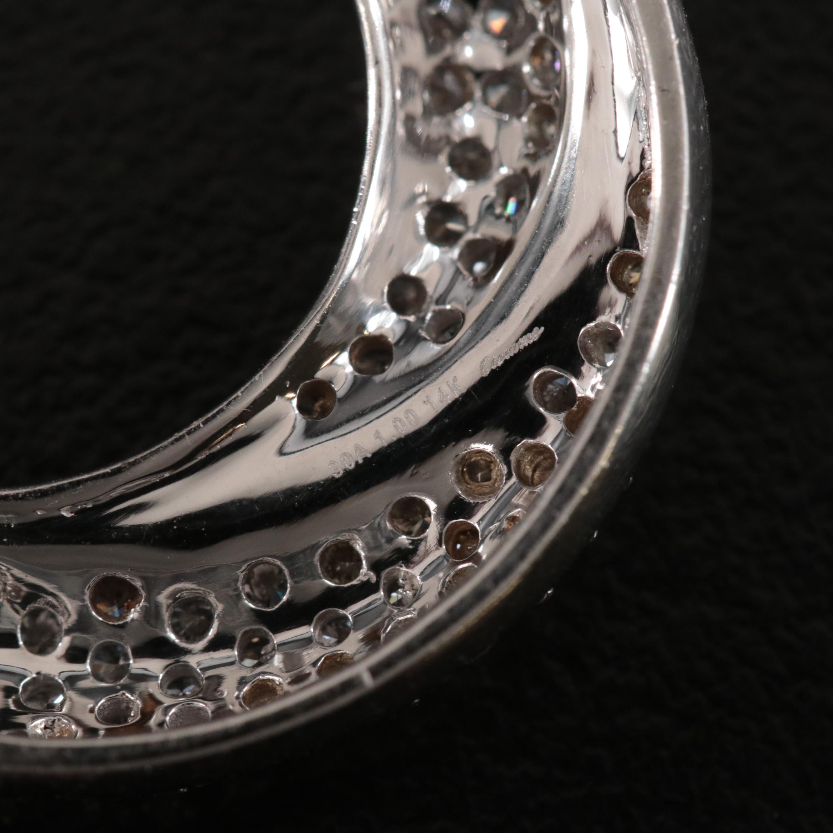 14K Pavé 1.00 CTW Diamond Circle Pendant