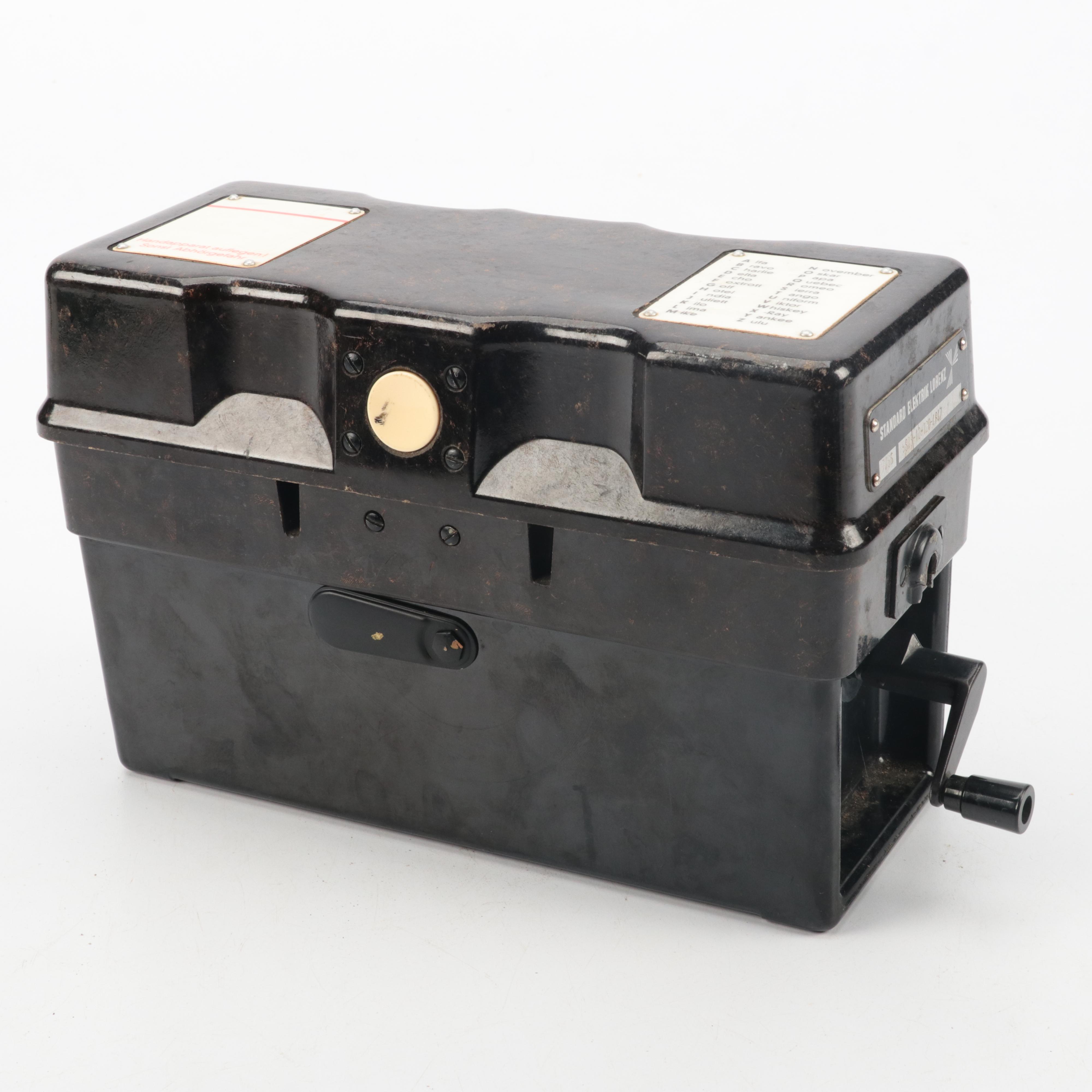 Standard Elektrik Lorenz Hand-Crank Military Field Telephone, 1966