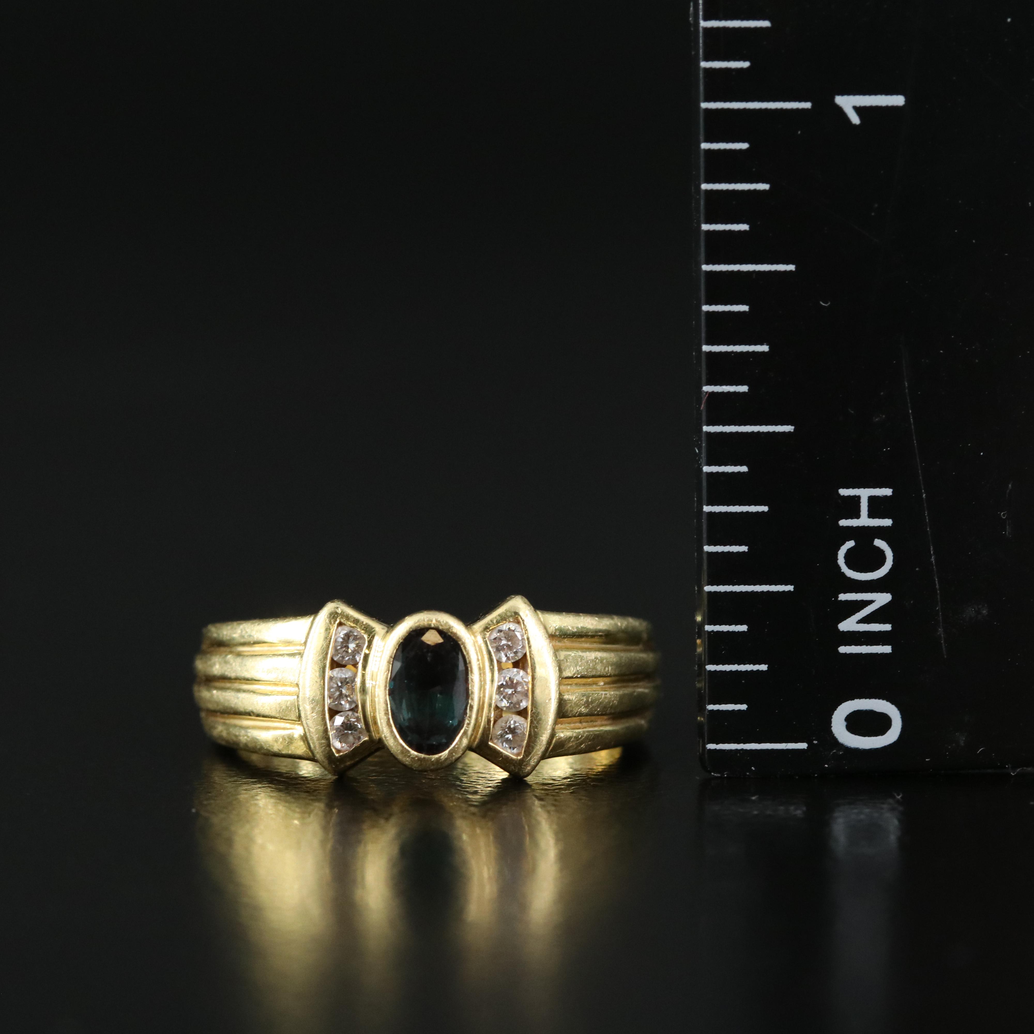 Mark Henry 18K Alexandrite and Diamond Ring