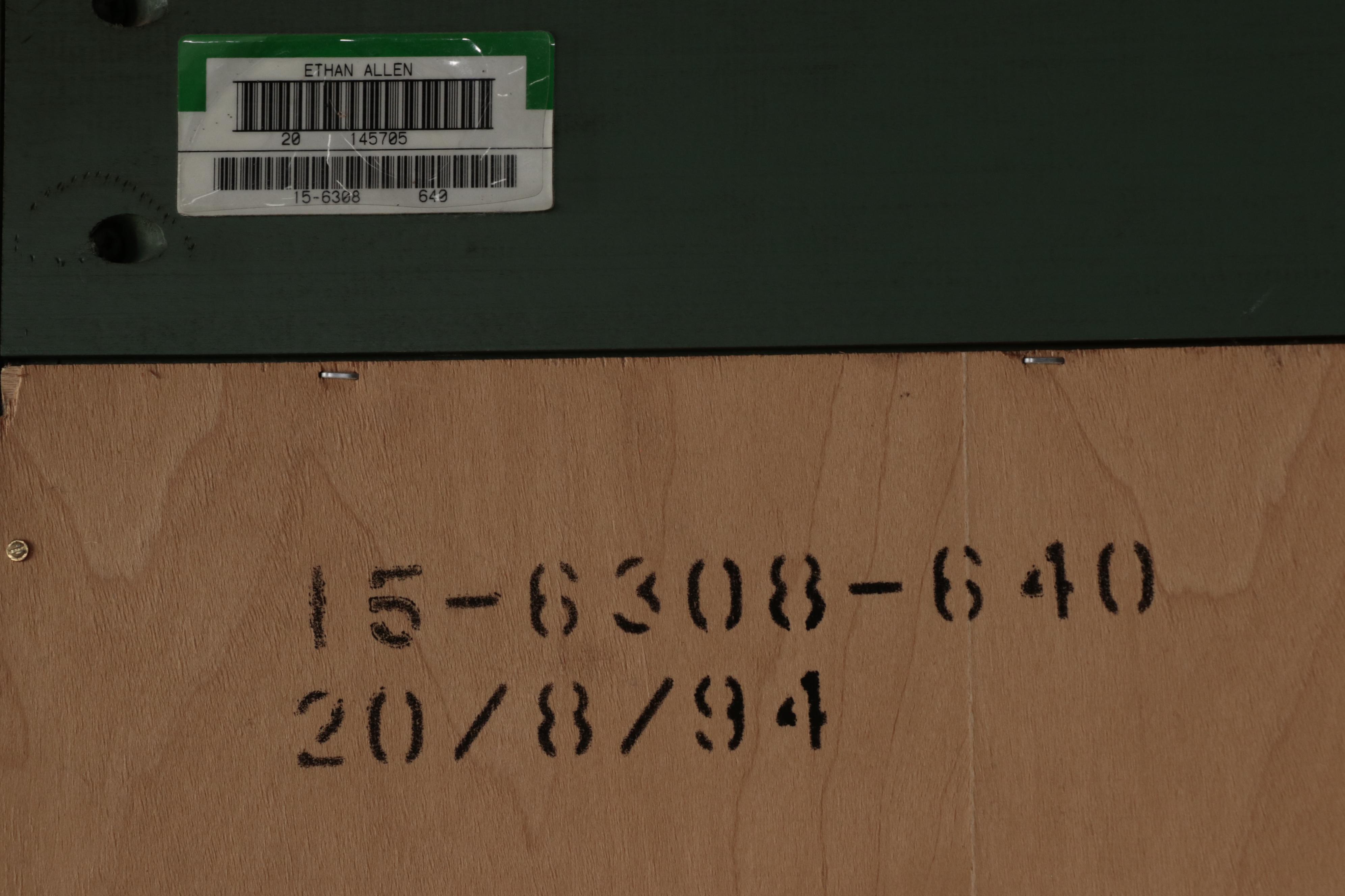 Ethan Allen Painted Wood Illuminated Hutch