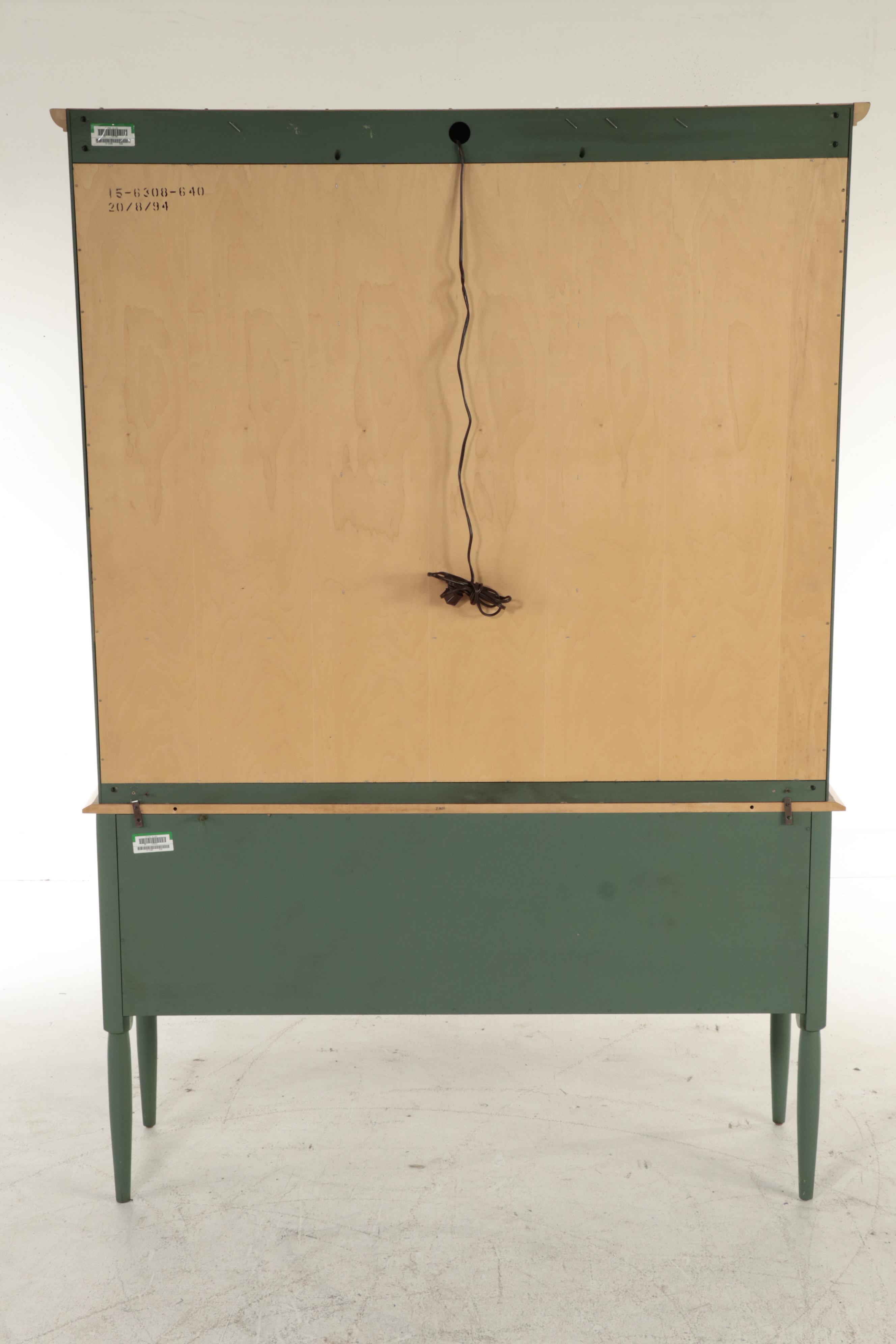 Ethan Allen Painted Wood Illuminated Hutch