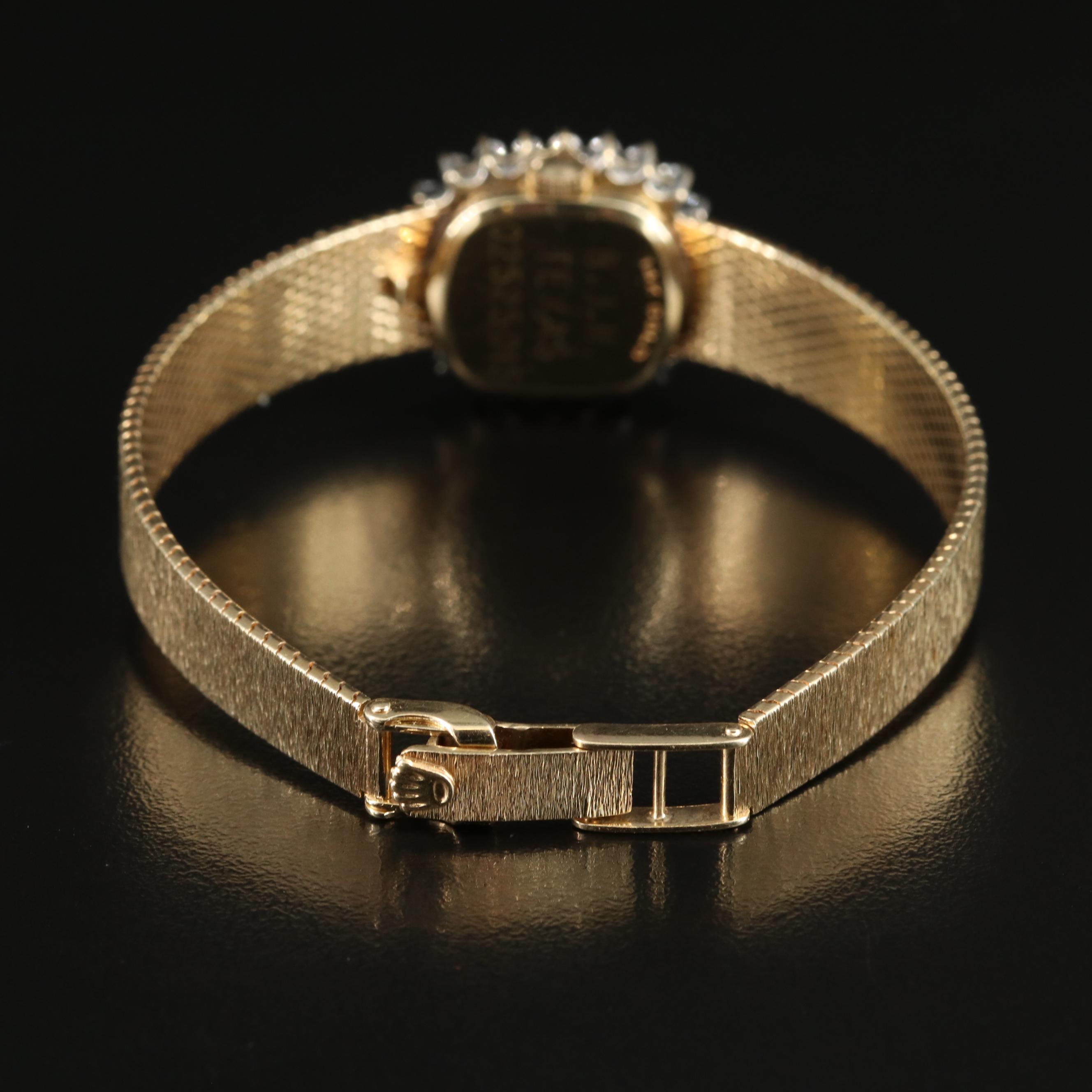 Vintage Rolex 14K Diamond Watch