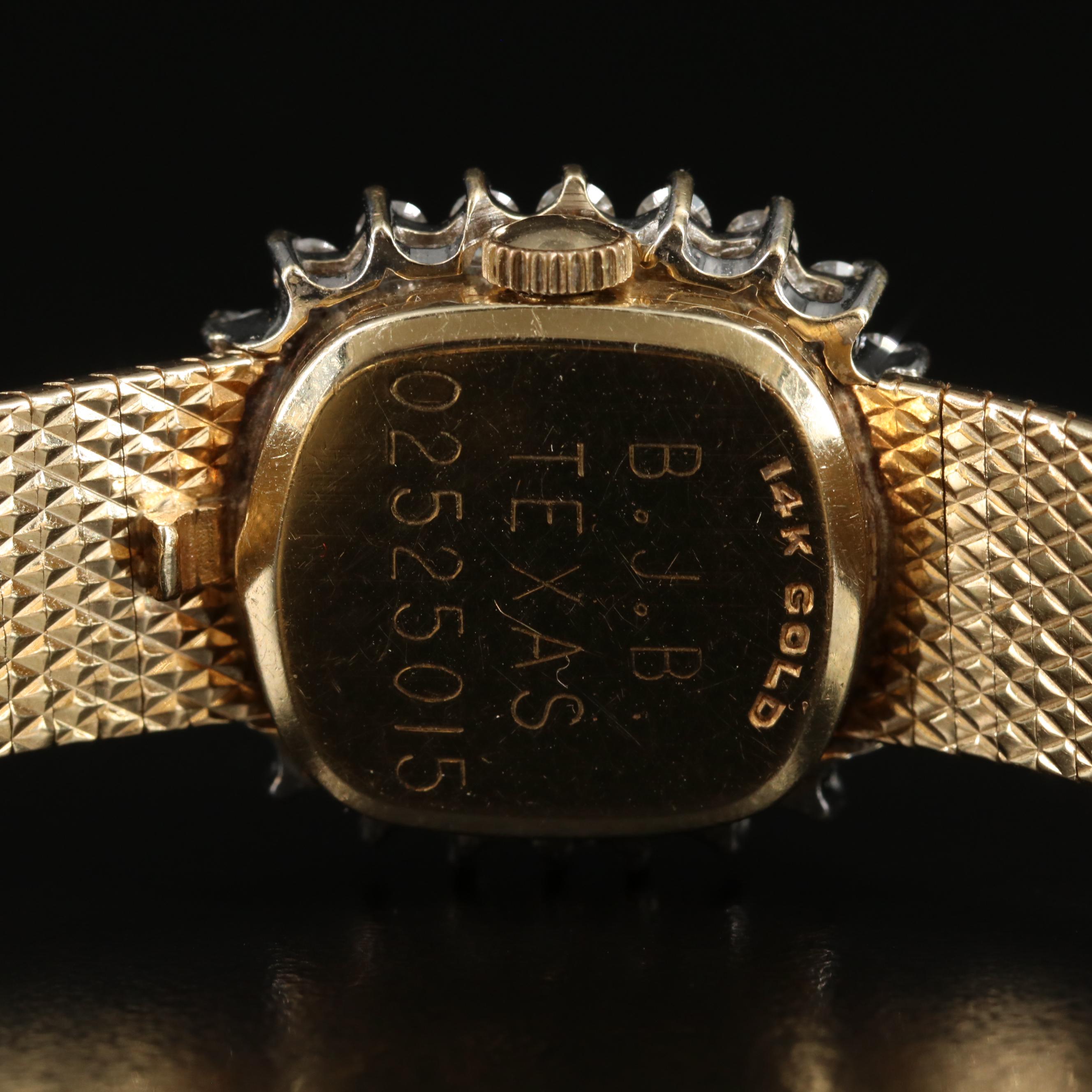 Vintage Rolex 14K Diamond Watch