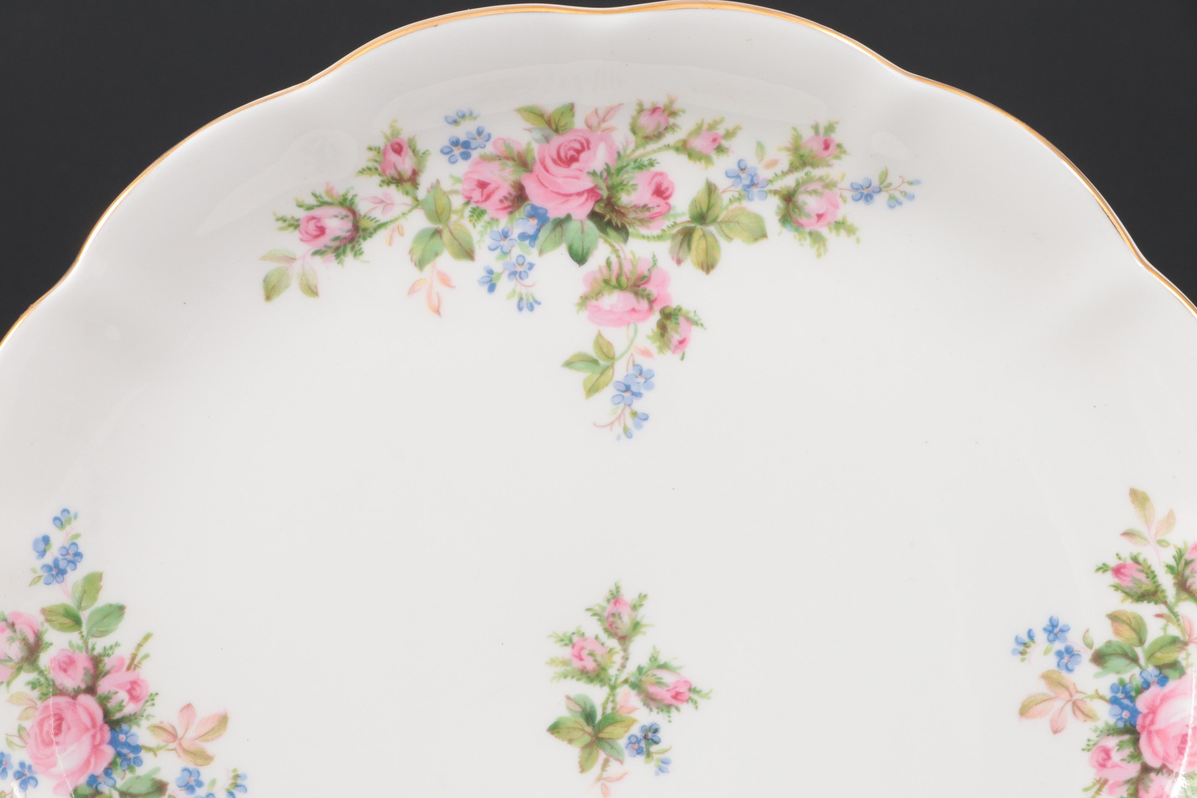 Royal Albert "Moss Rose" Bone China Dinnerware, Mid-20th Century