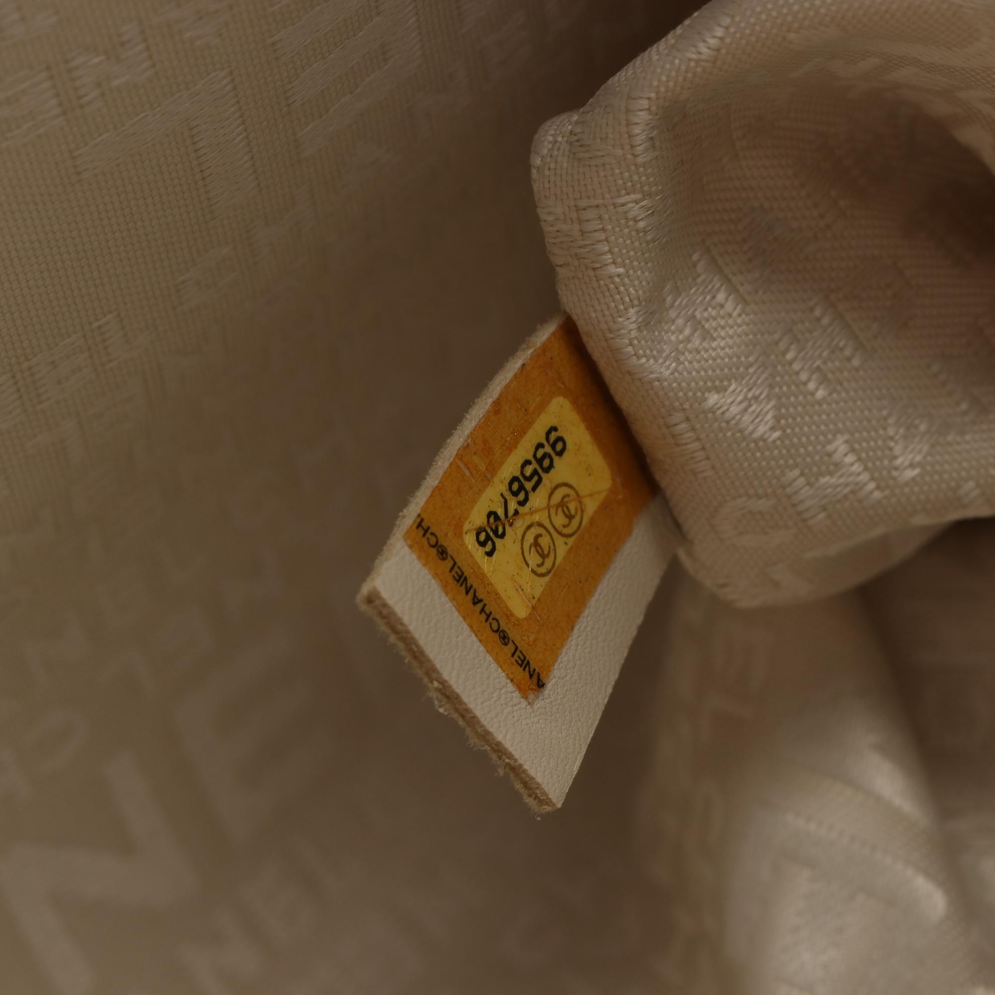 Chanel Front Pocket Tote in Printed Canvas with Lambskin Leather Trim