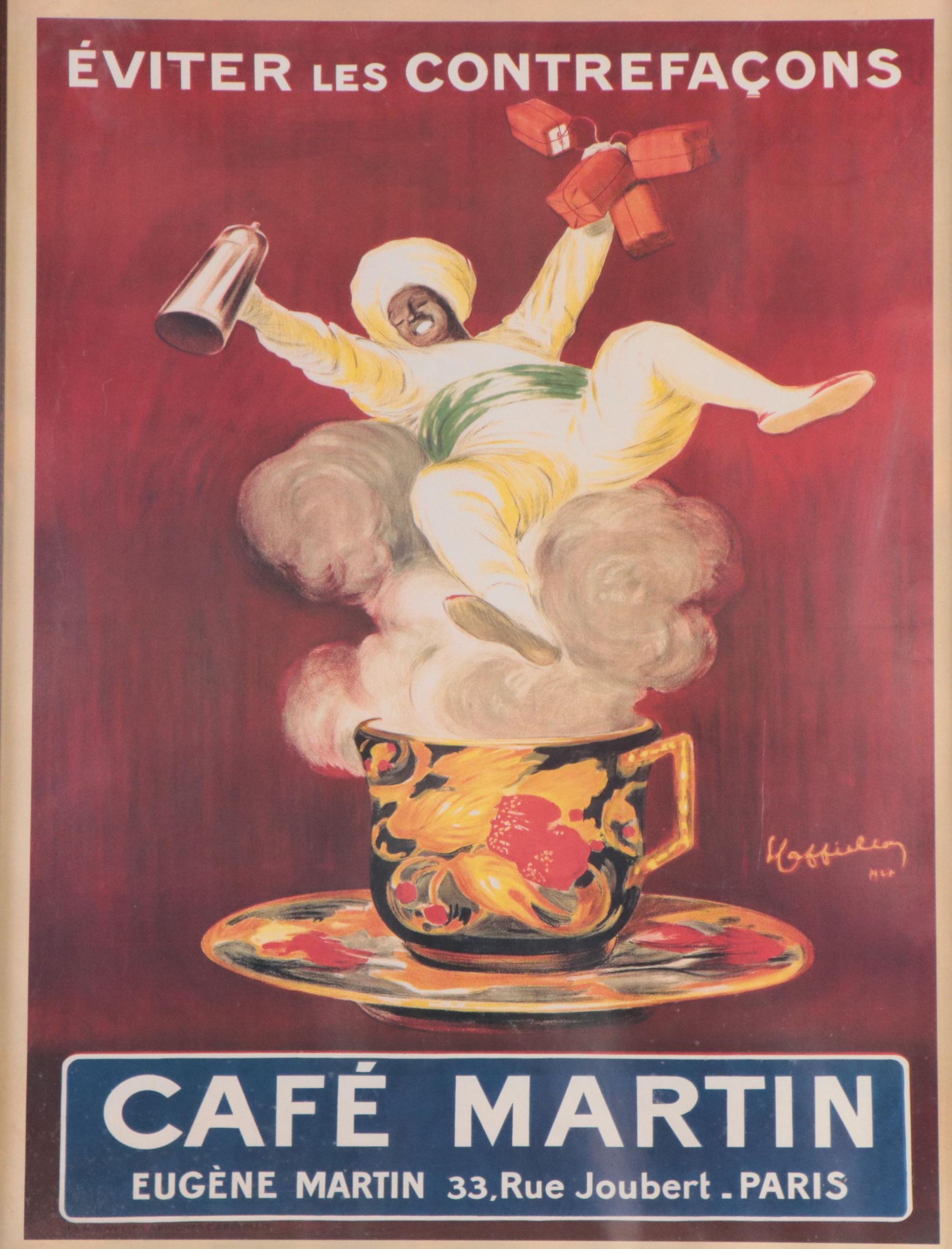 Offset Lithograph After Leonetto Cappiello "Café Martin"