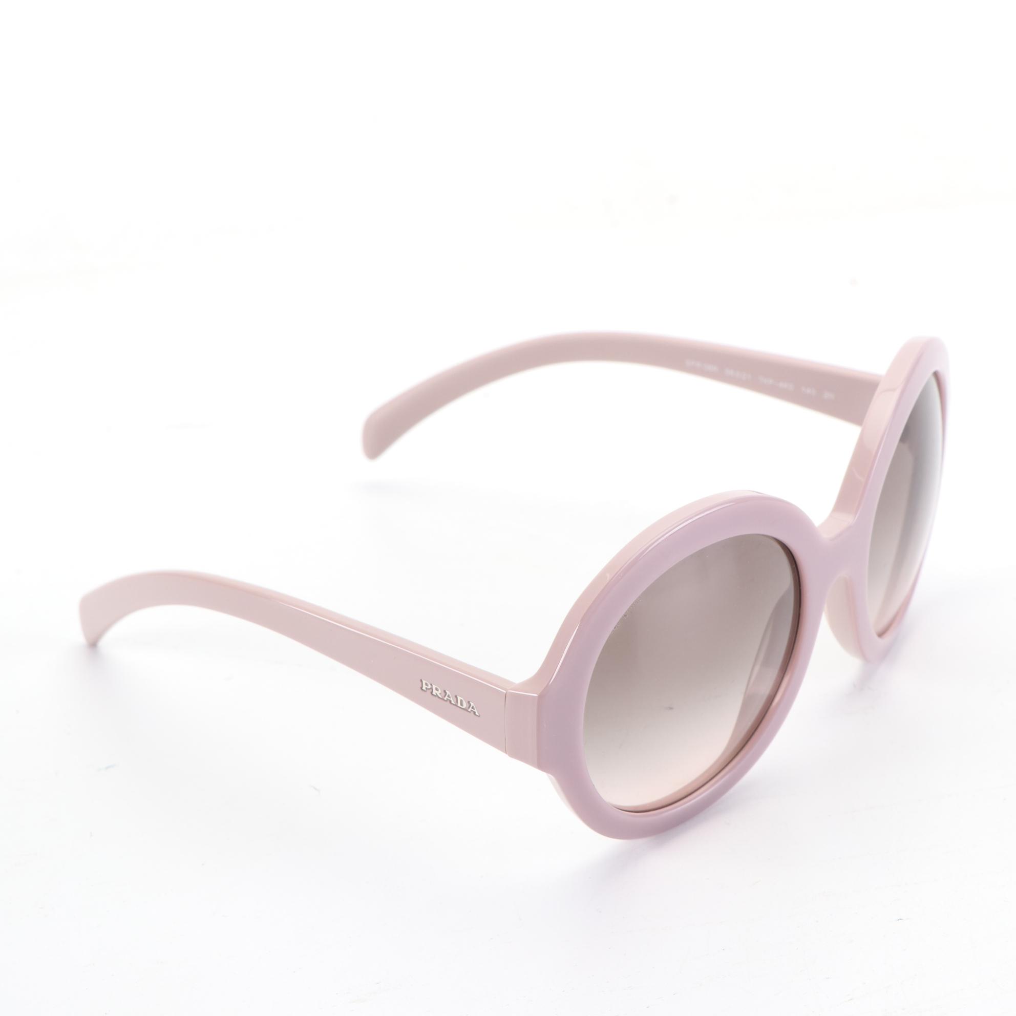 Prada SPR06R Round Sunglasses with Case and Box