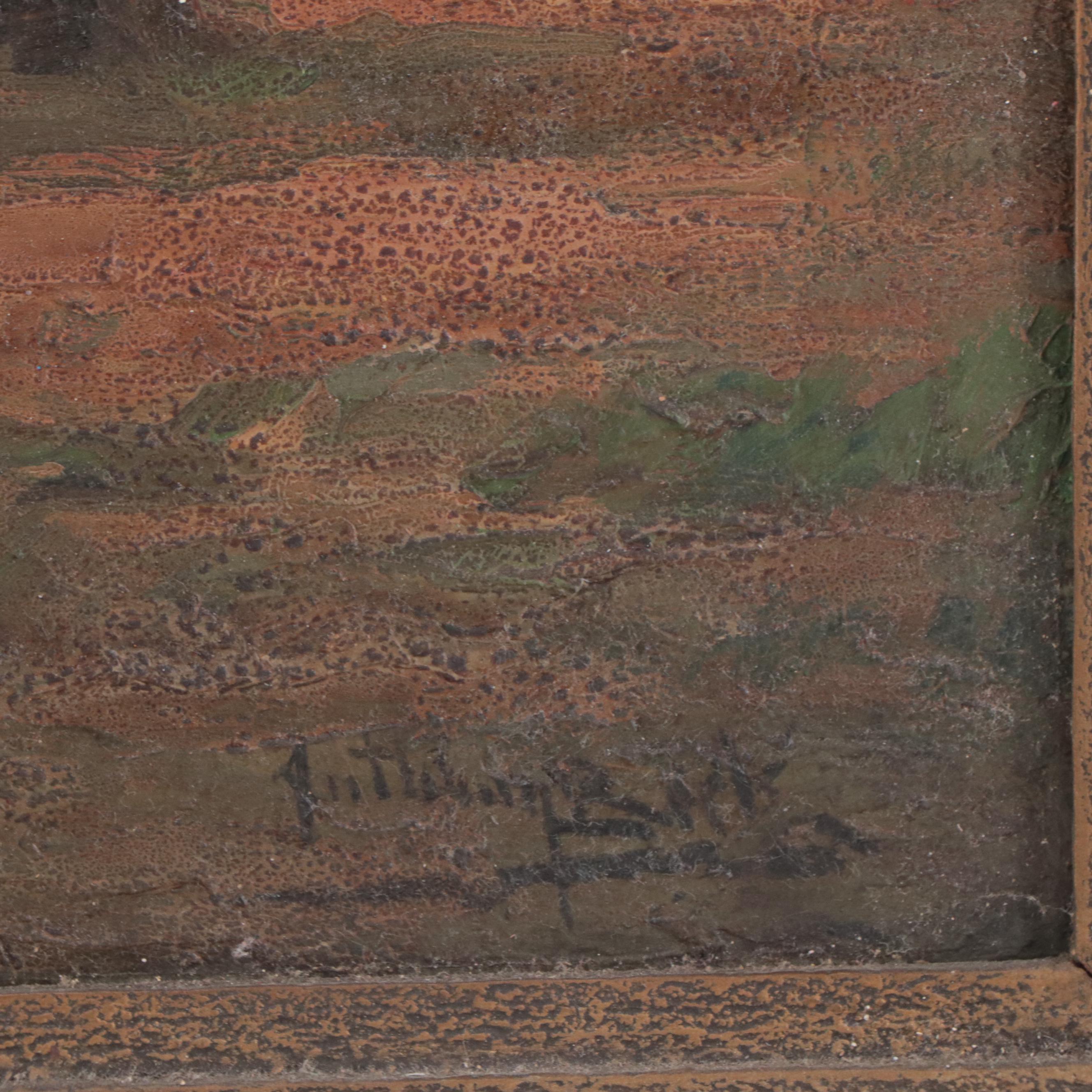 Woodland Interior Oil Painting, Circa 1895