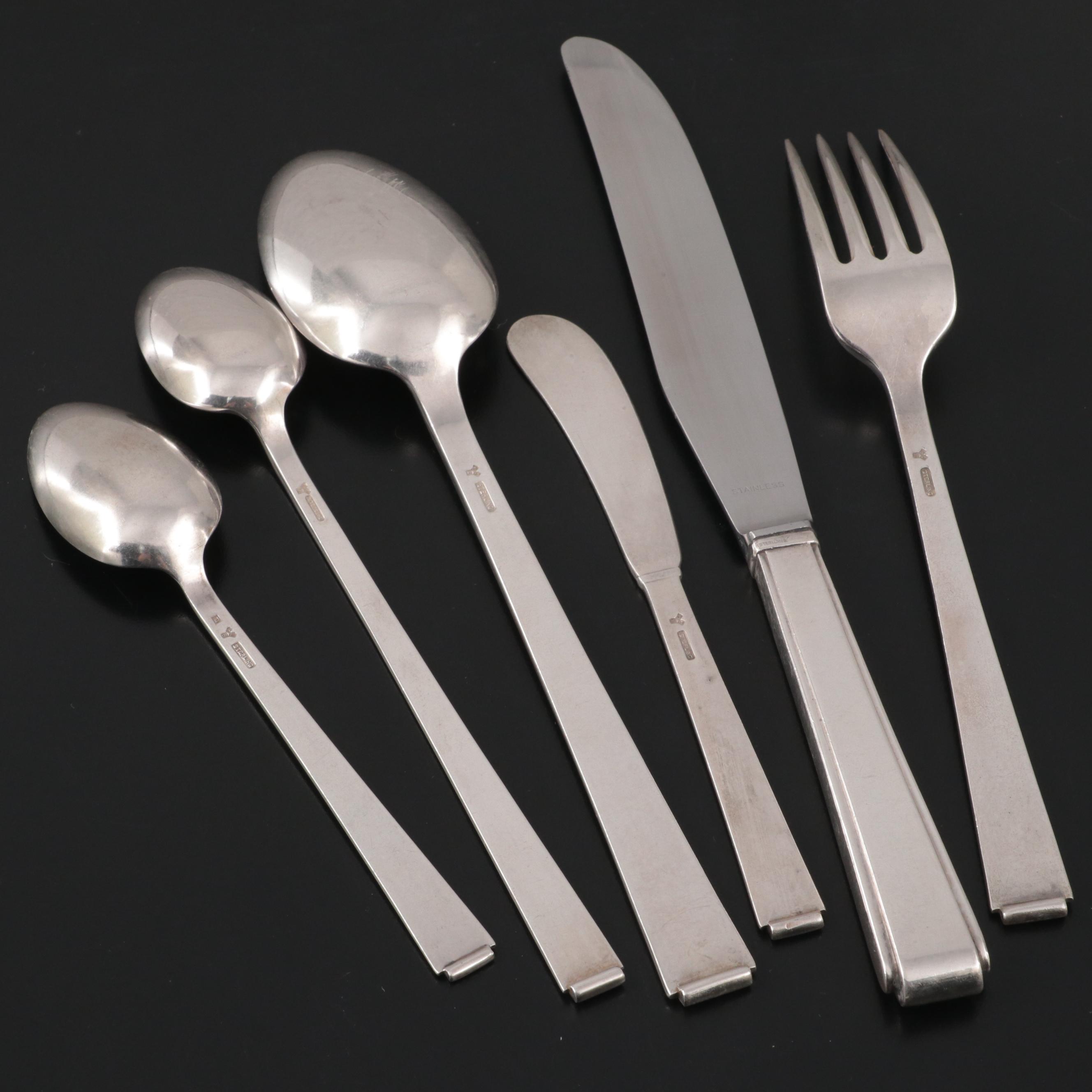 Rogers, Lunt and Bowlen "Modern Classic" Sterling Silver Flatware