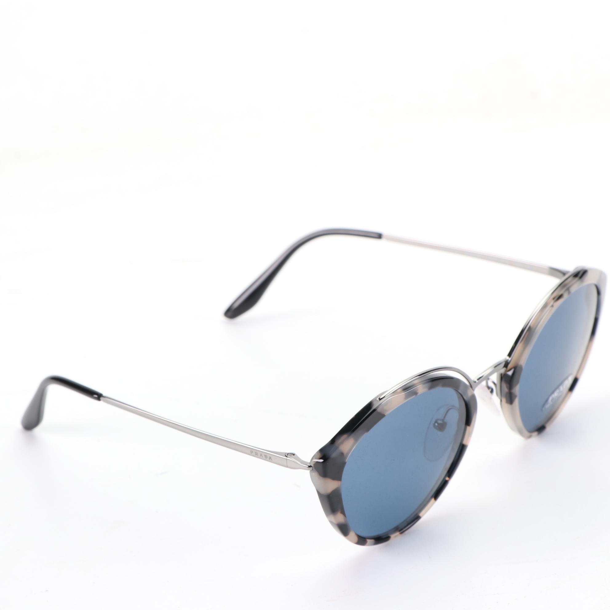 Prada SPR 18U Modified Cat Eye Sunglasses with Case and Box