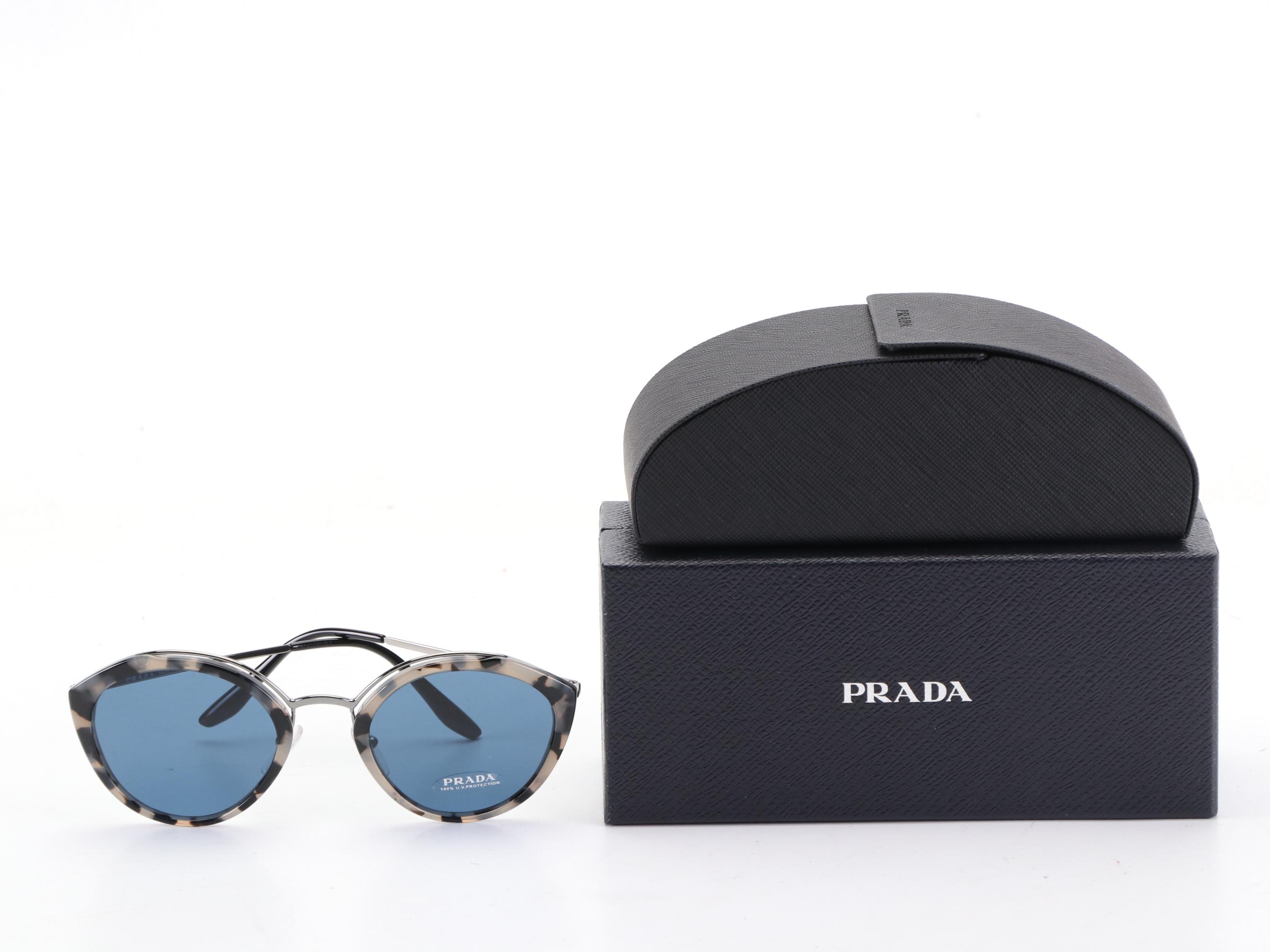 Prada SPR 18U Modified Cat Eye Sunglasses with Case and Box